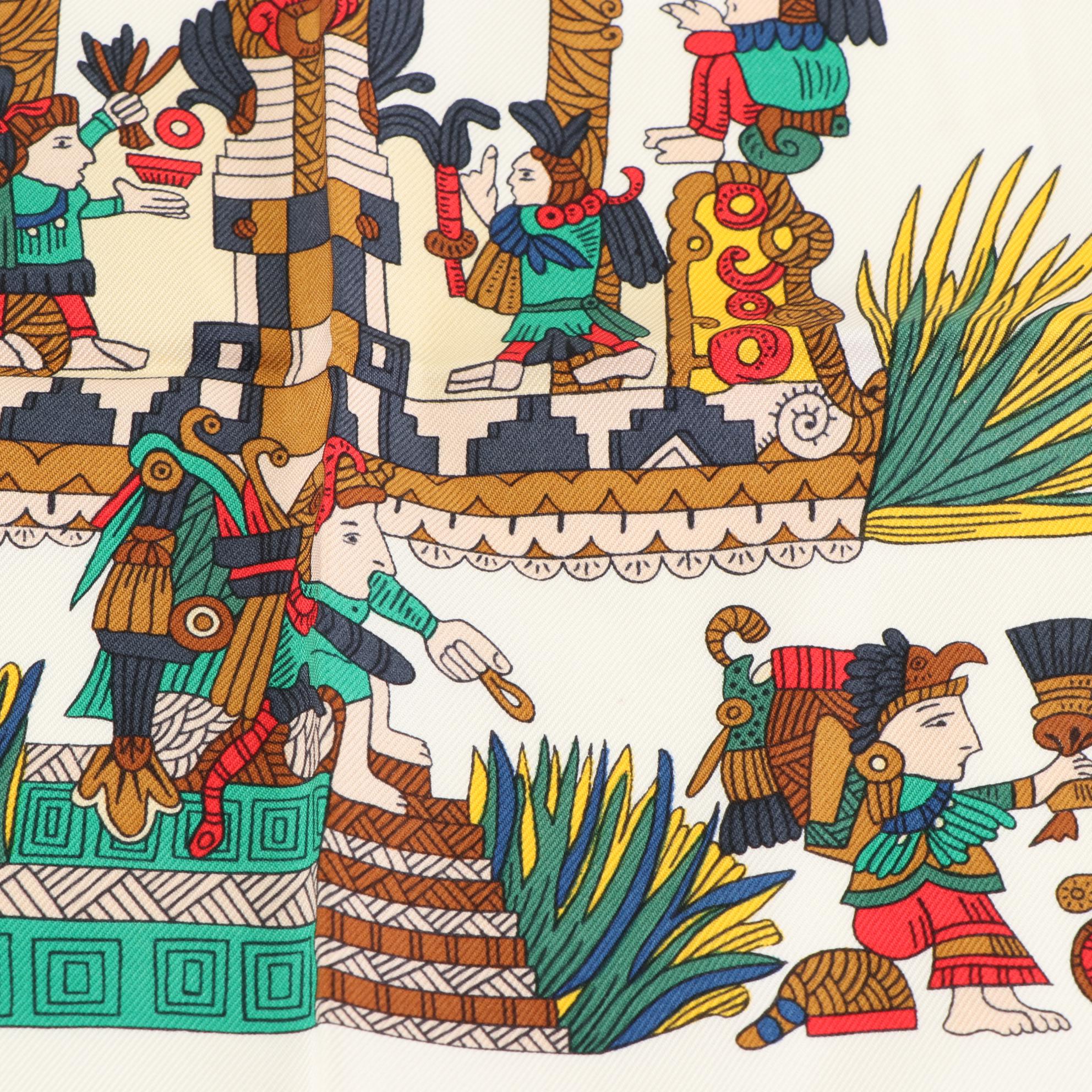 Hermès "Astres et Soleils" Scarf 90 in Silk Twill