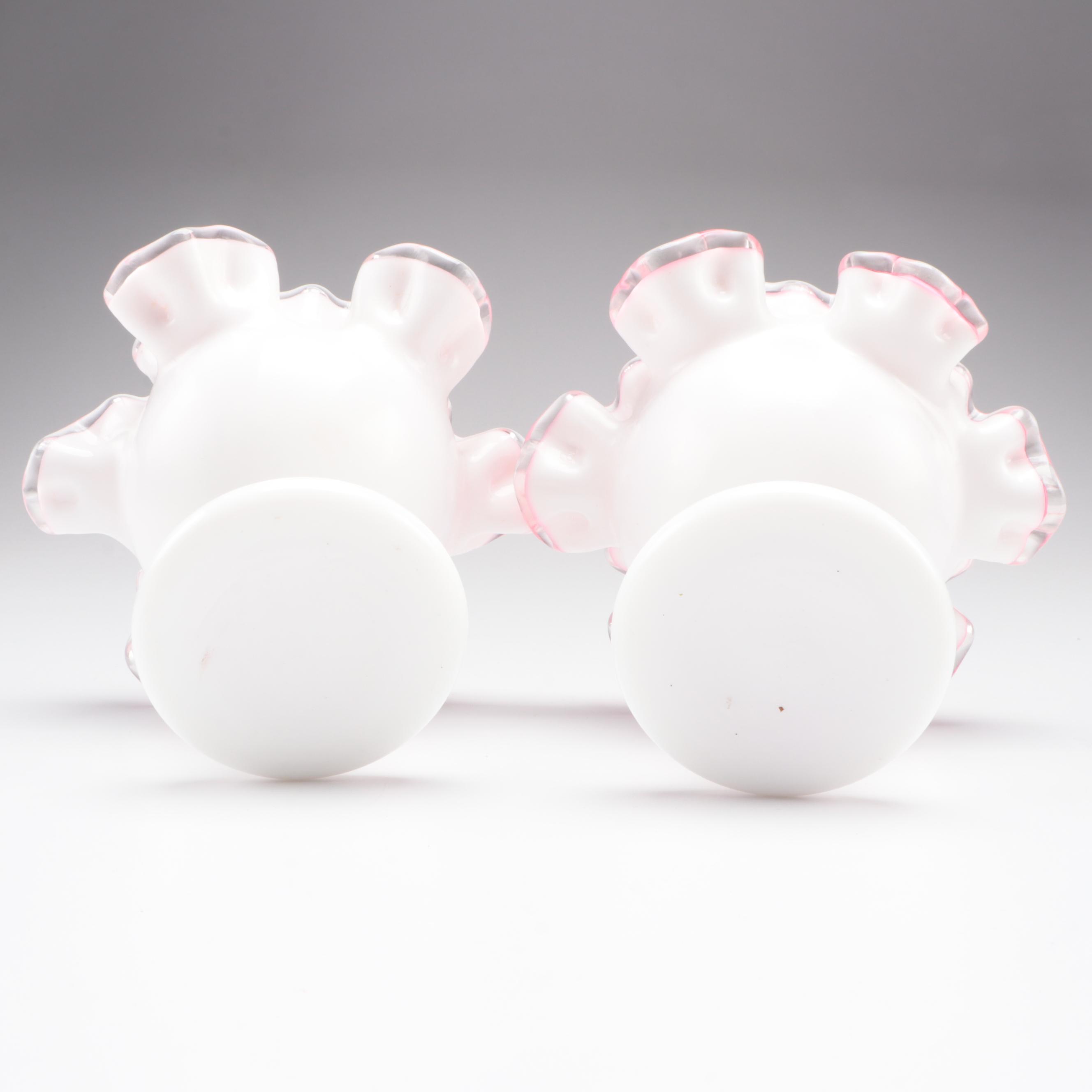 Silver Crest Cased Glass Bowl and Compote and Other Tableware