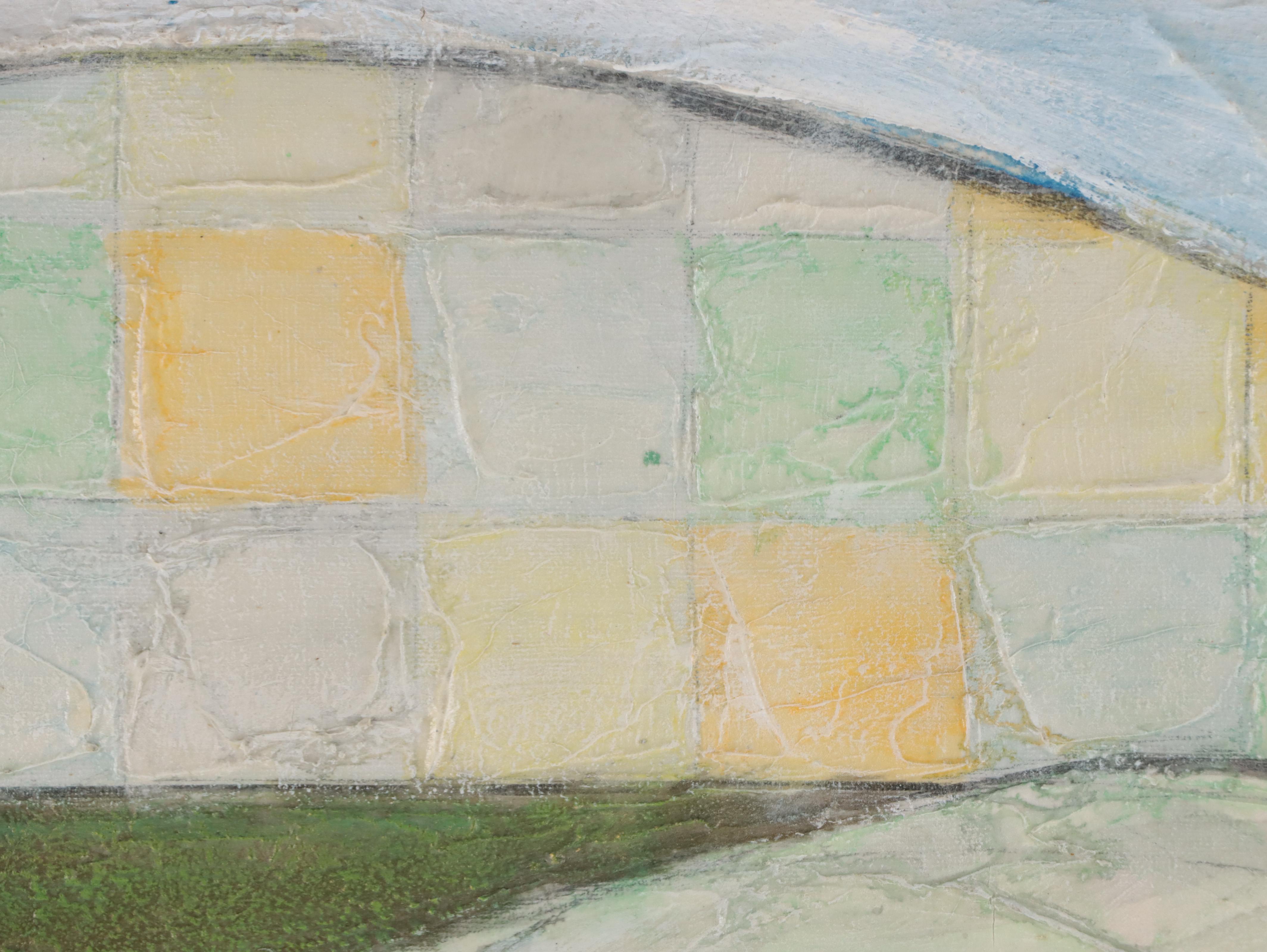 Modenist Mixed Media Painting of Reclining Figures