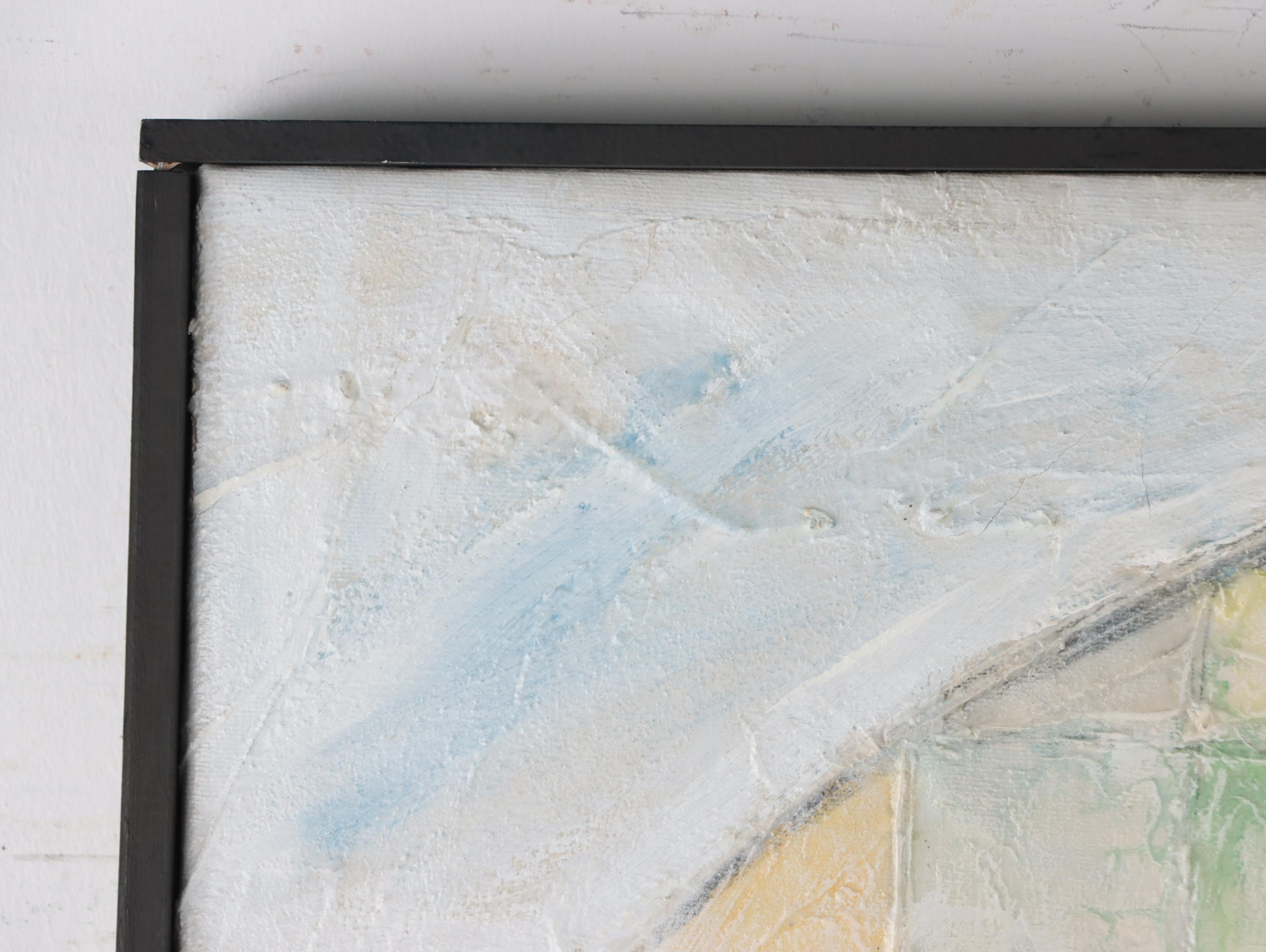 Modenist Mixed Media Painting of Reclining Figures