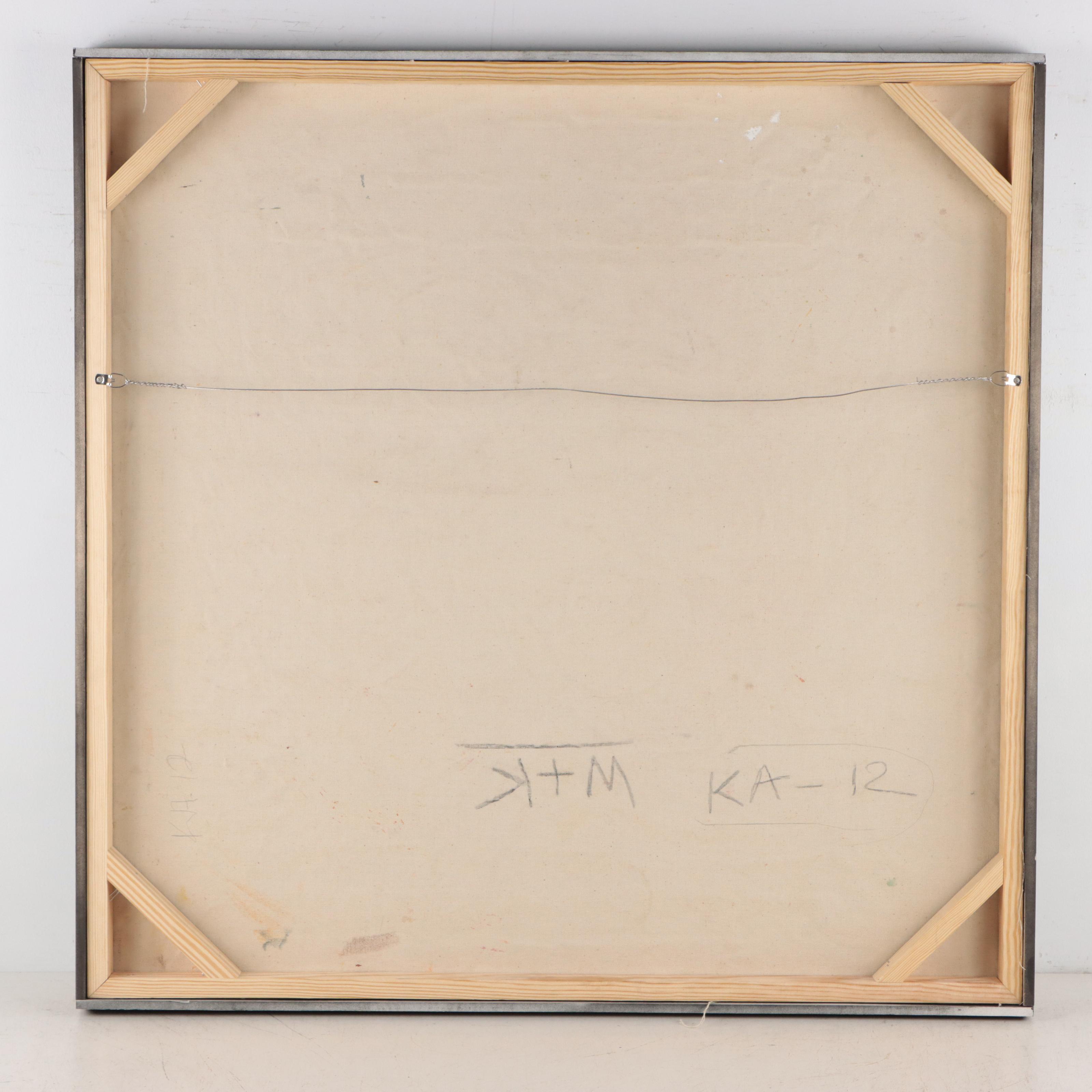 Modenist Mixed Media Painting of Reclining Figures