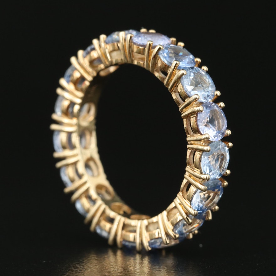 14K Sapphire Eternity Band