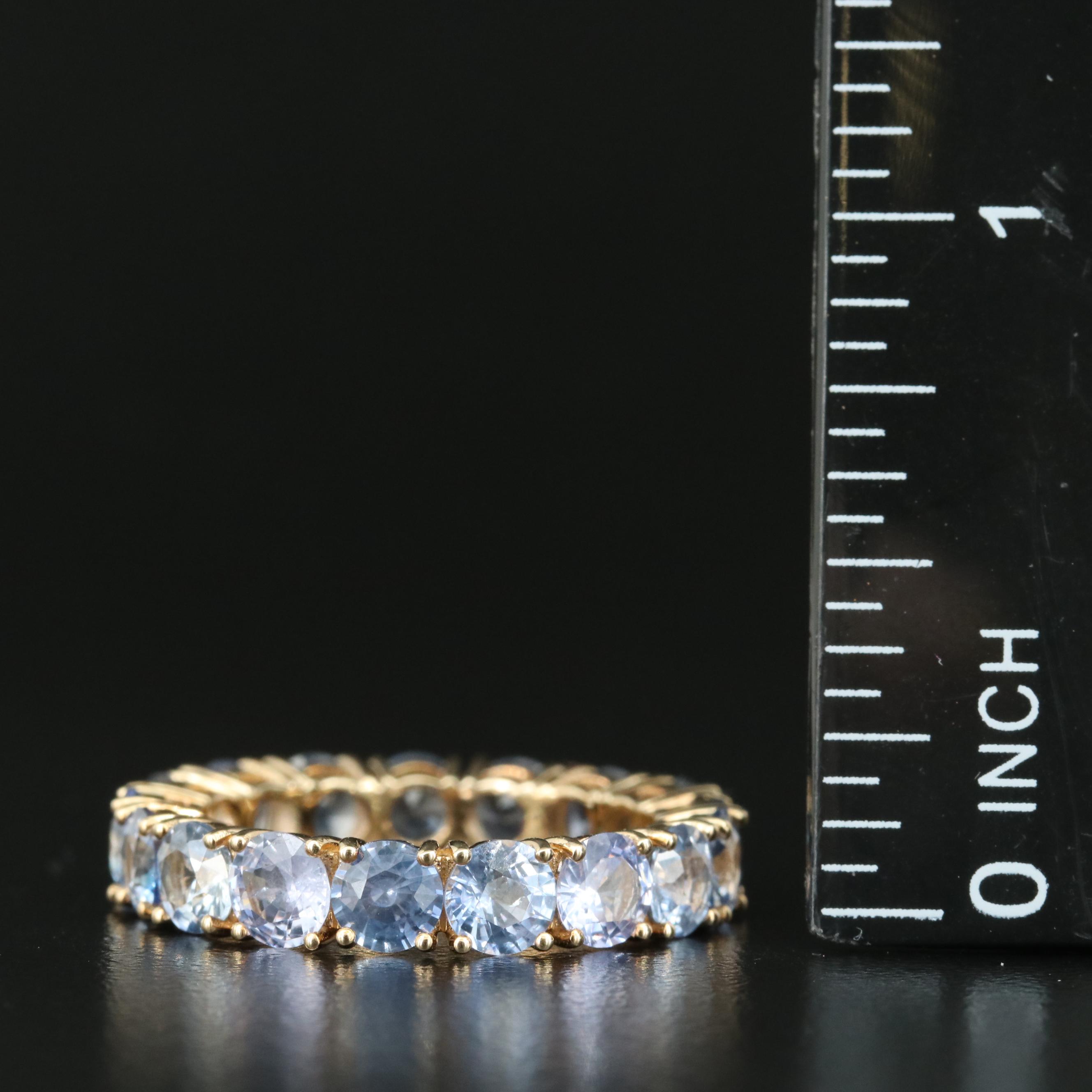 14K Sapphire Eternity Band