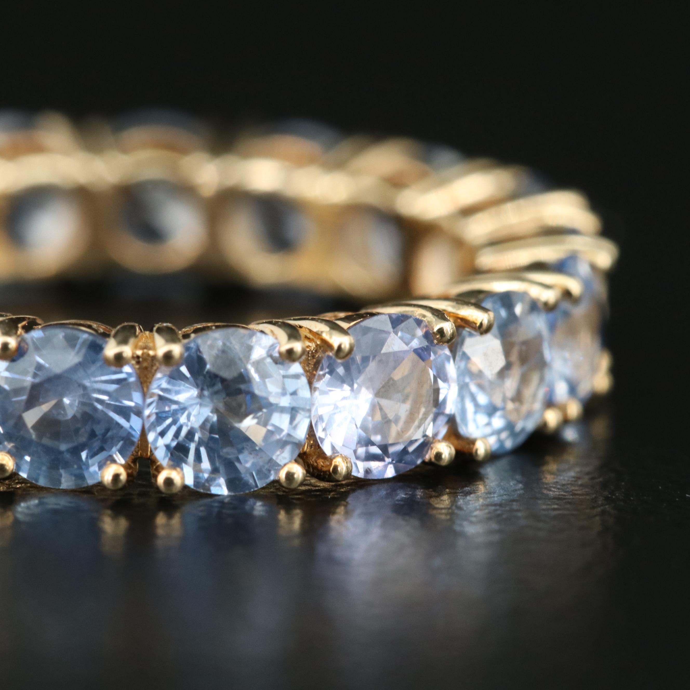 14K Sapphire Eternity Band