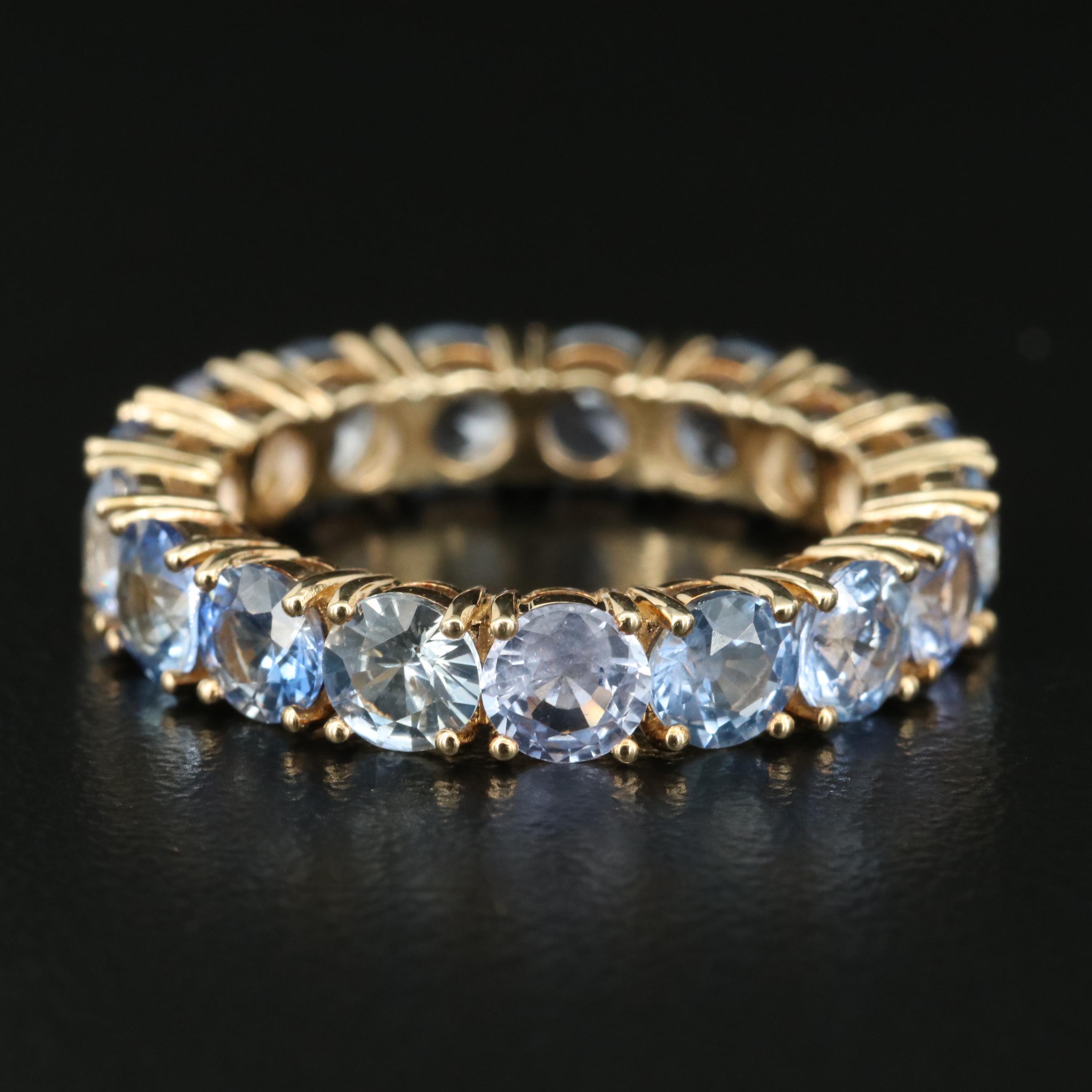 14K Sapphire Eternity Band