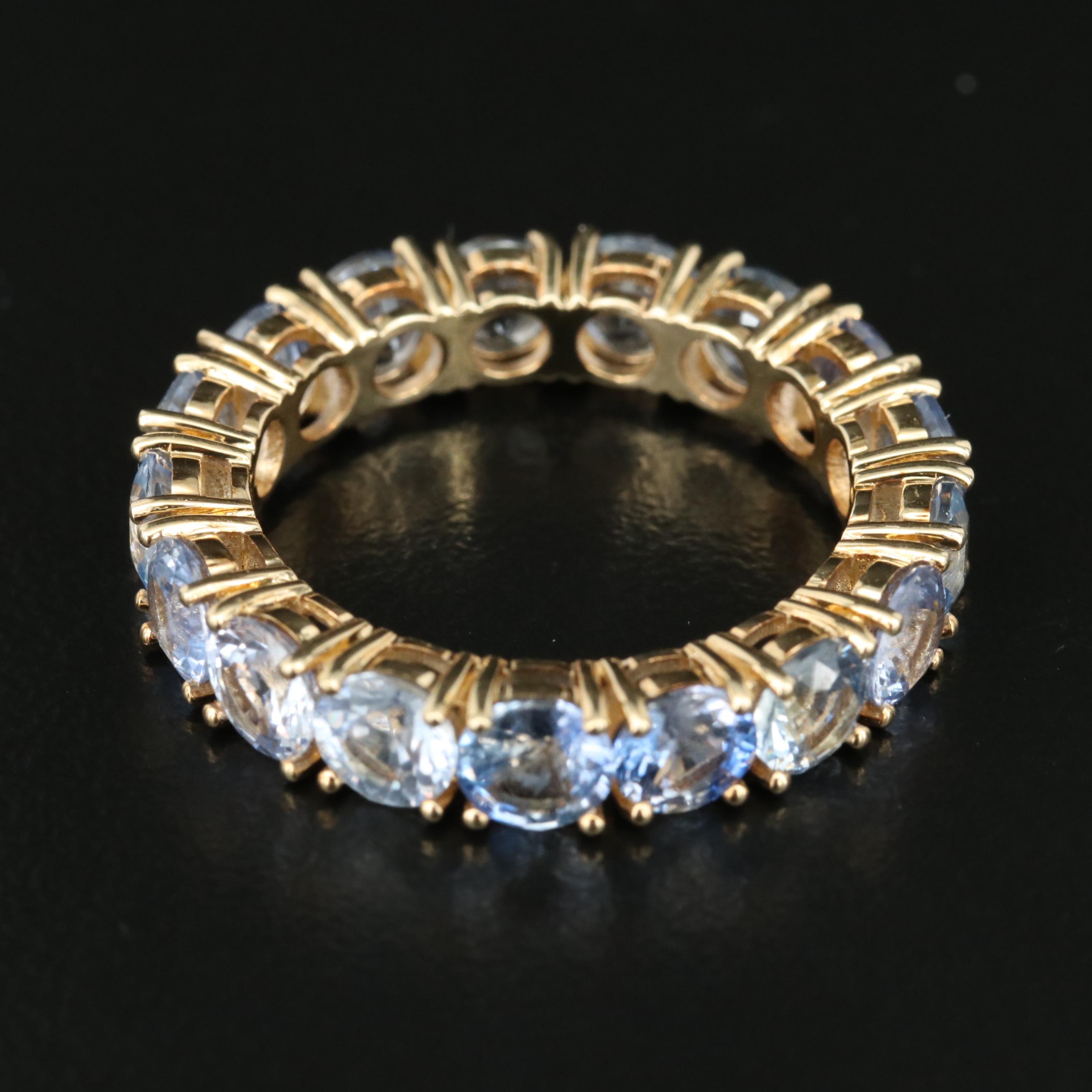 14K Sapphire Eternity Band