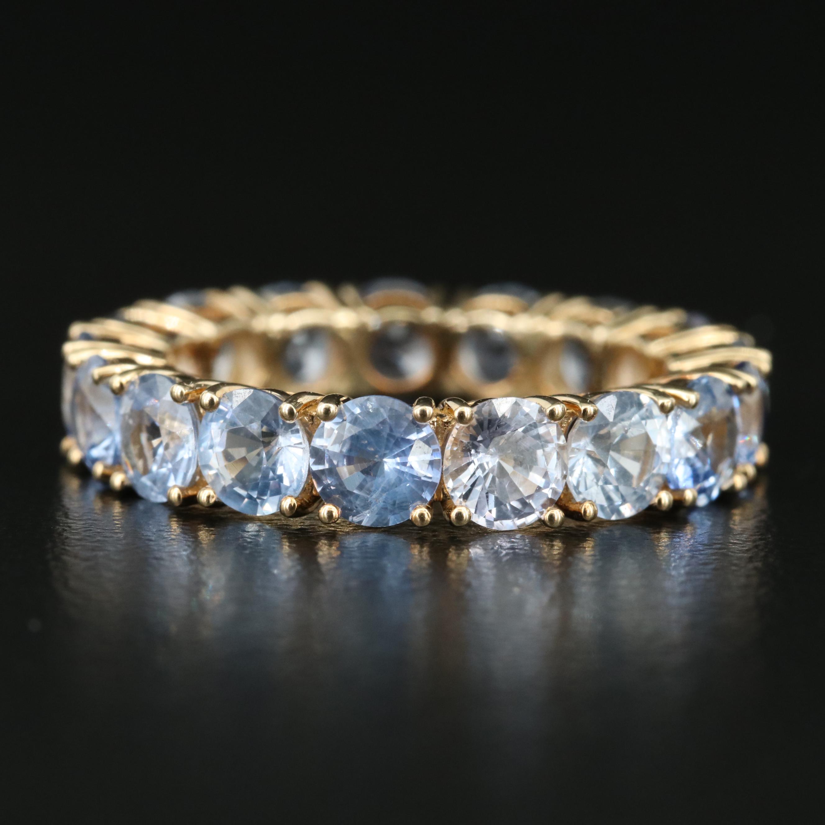 14K Sapphire Eternity Band