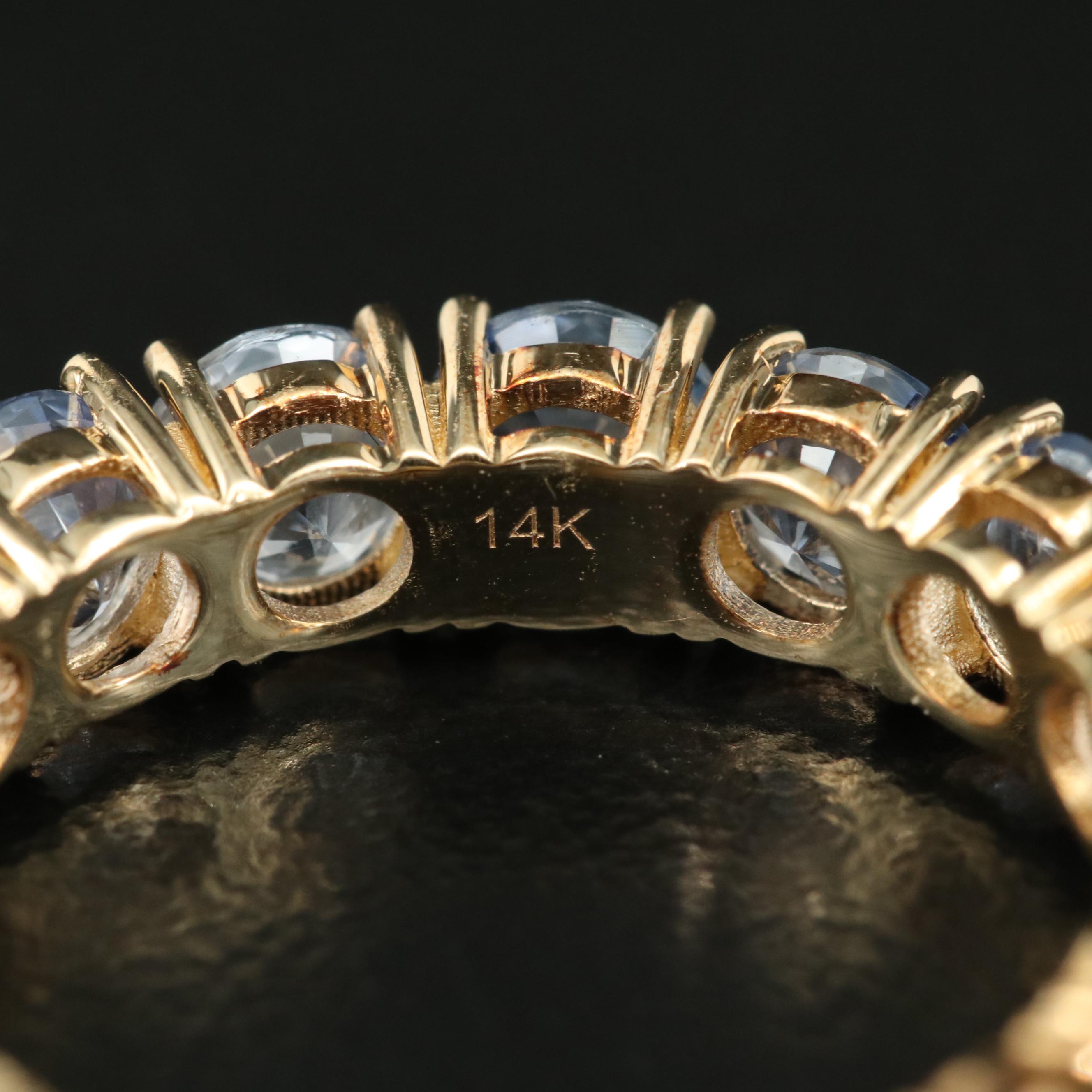 14K Sapphire Eternity Band
