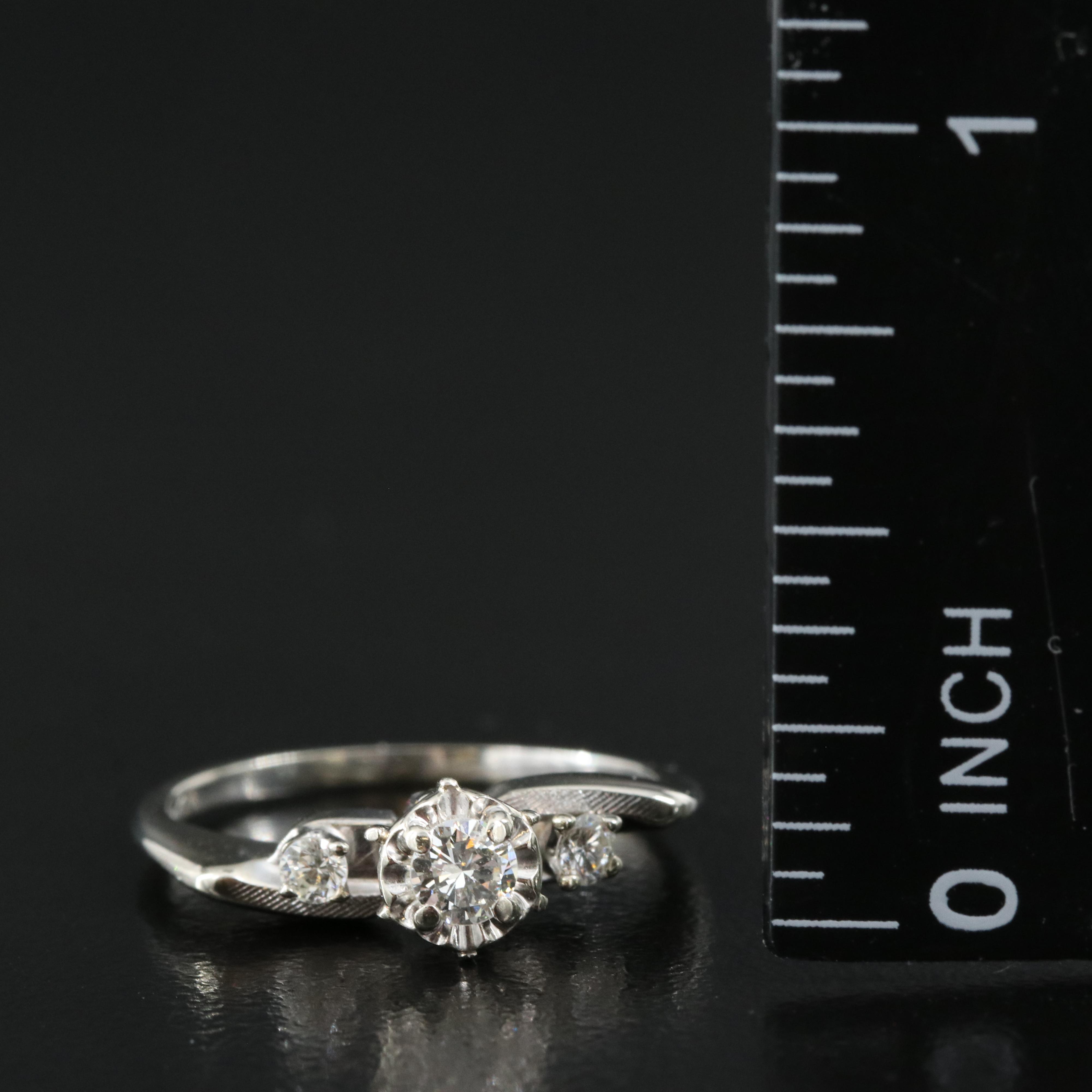 14K 0.41 CTW Diamond Ring and Band Set