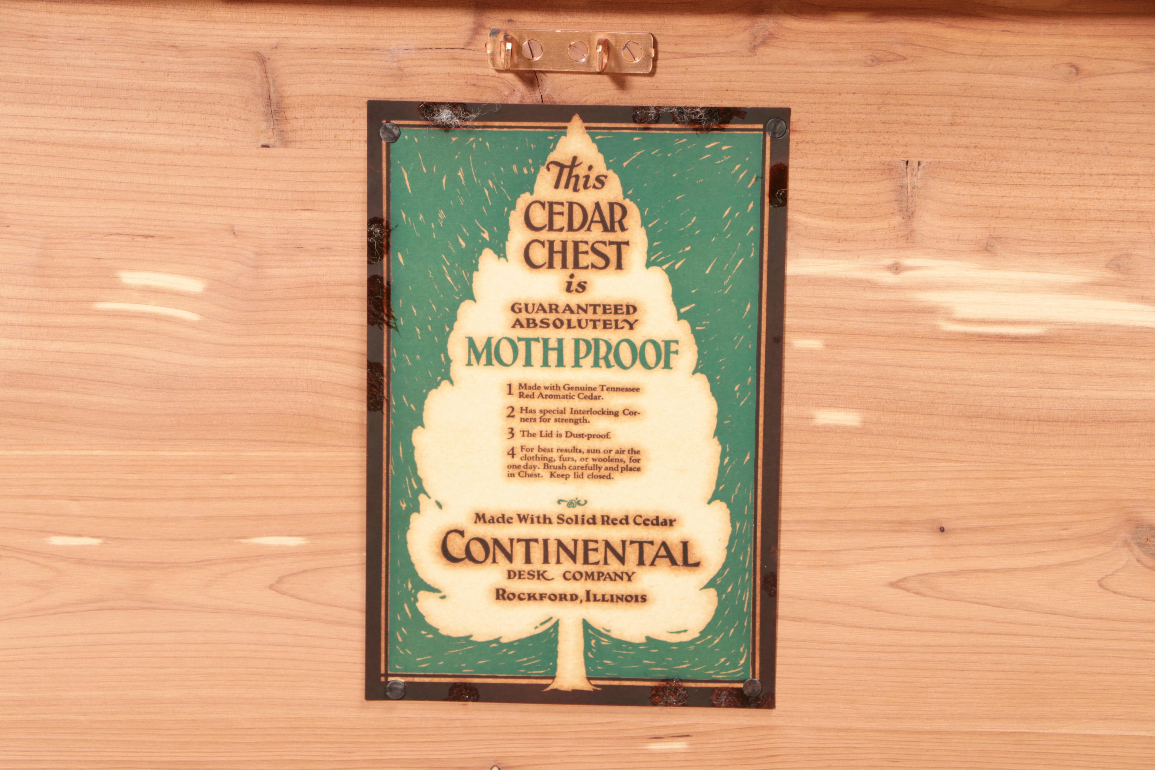 Continental Desk Jacobean Revival Walnut and Cedar Trunk