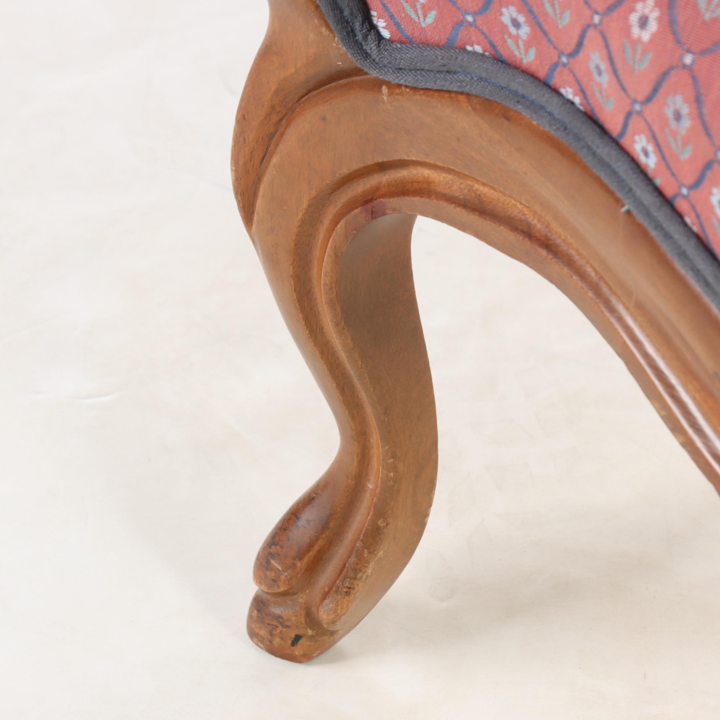 Victorian Furniture Corp. Rococo Revival Style Mahogany Armchair, 20th Century