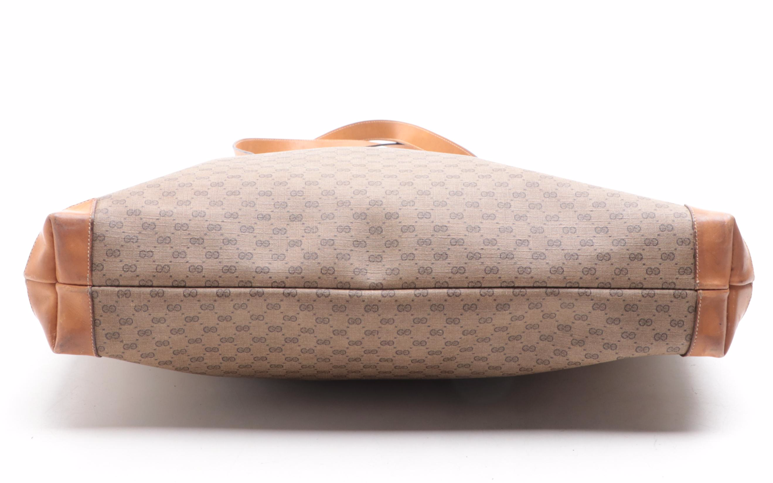 Gucci Tote in Micro GG Canvas and Leather