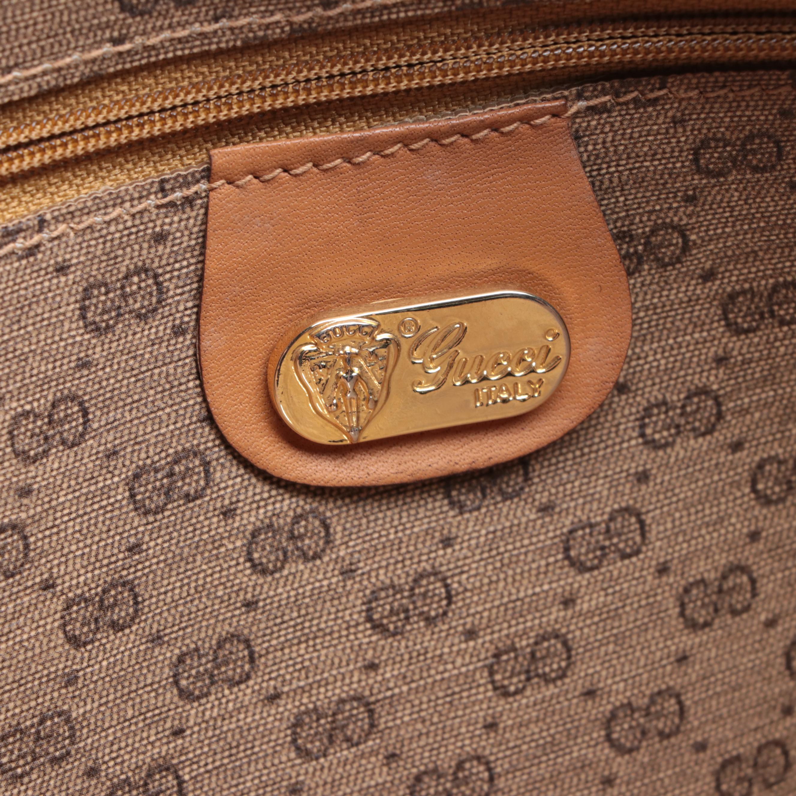 Gucci Tote in Micro GG Canvas and Leather