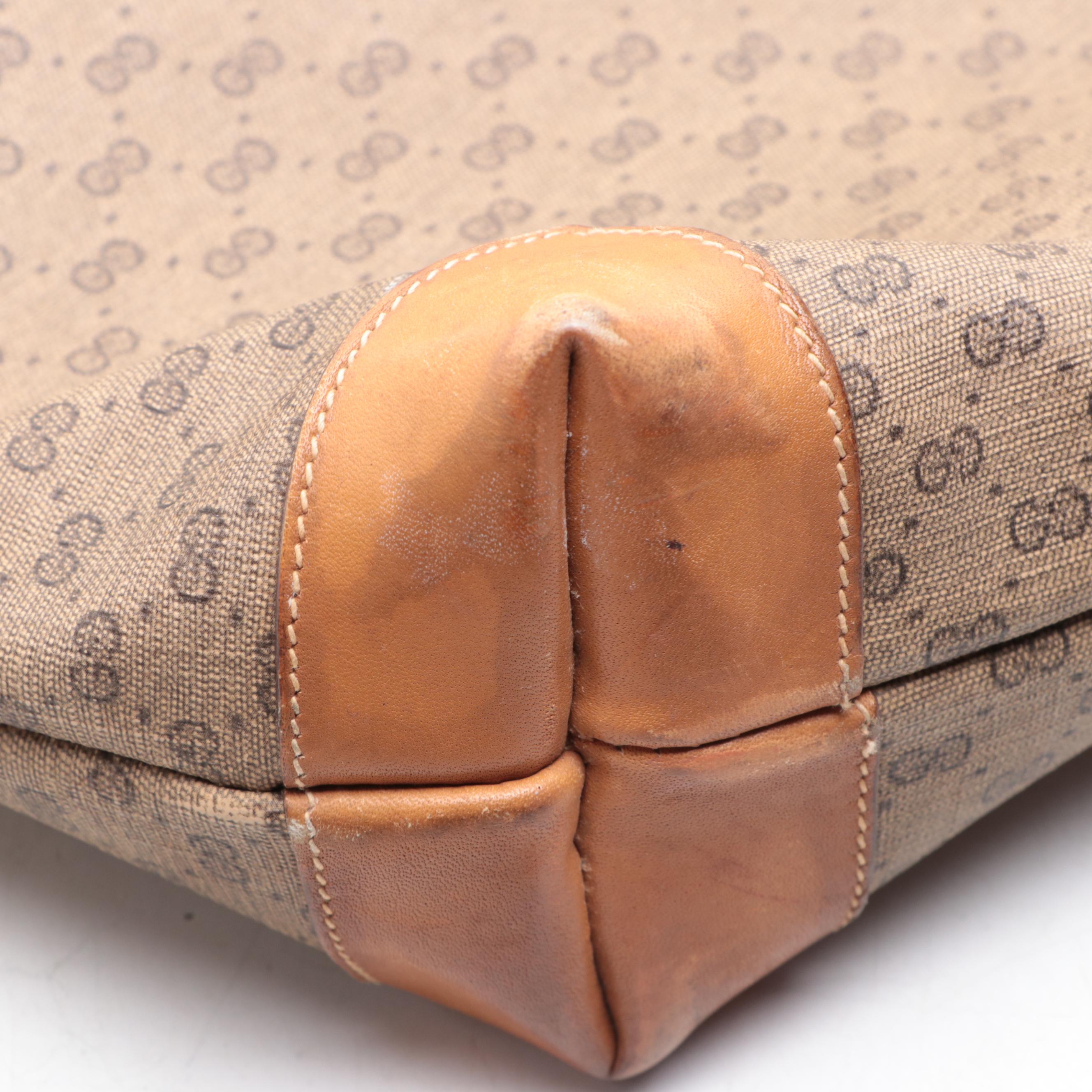 Gucci Tote in Micro GG Canvas and Leather