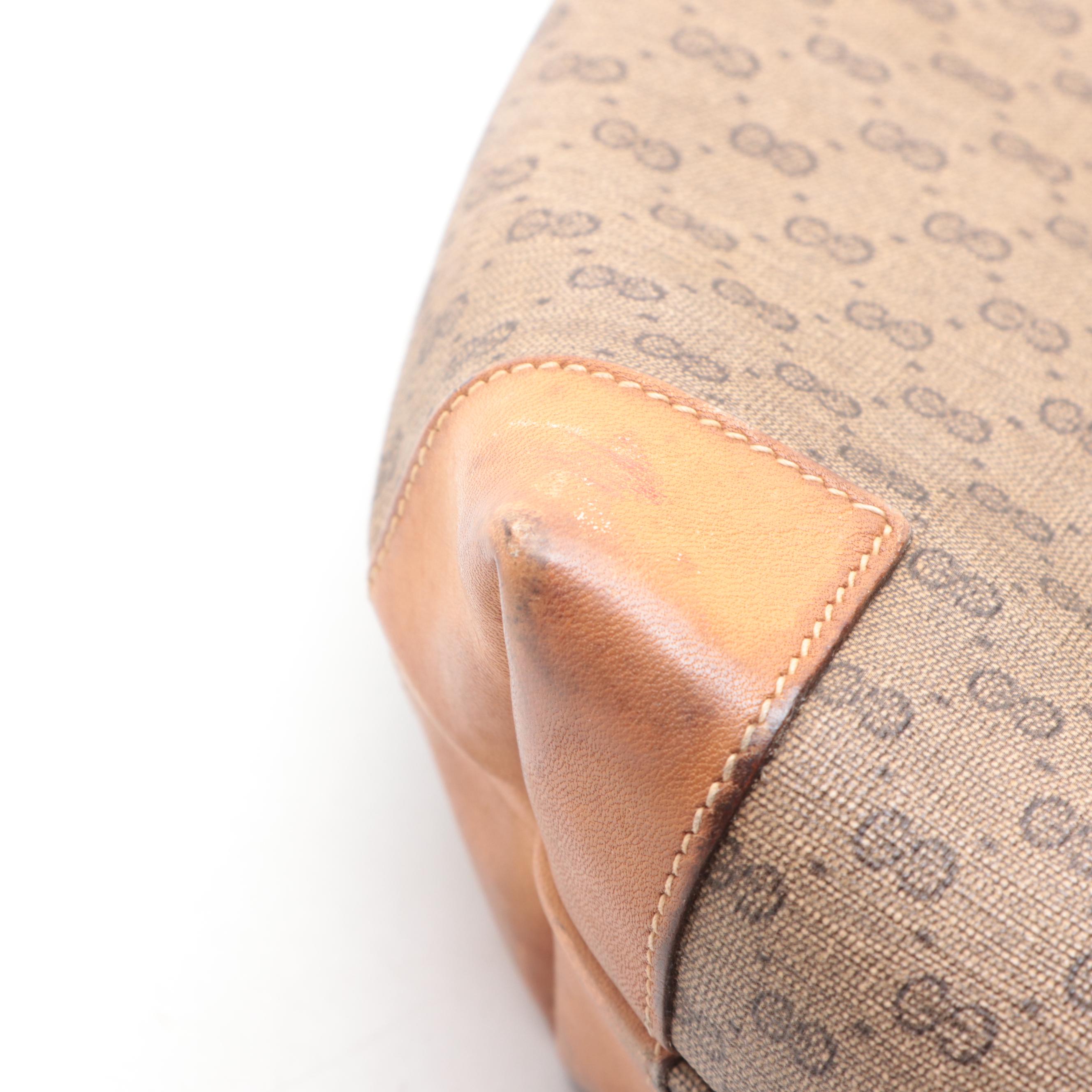 Gucci Tote in Micro GG Canvas and Leather