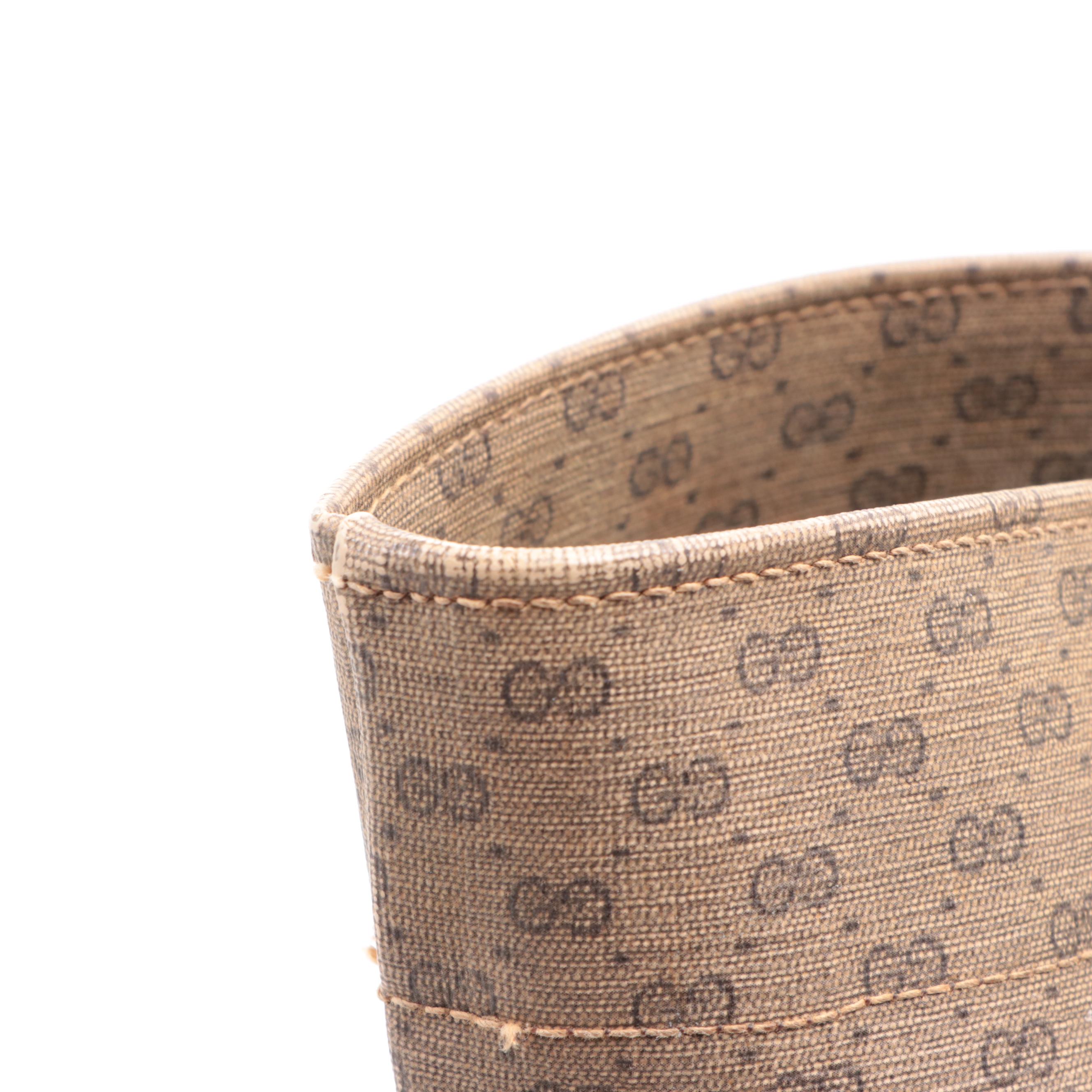 Gucci Tote in Micro GG Canvas and Leather