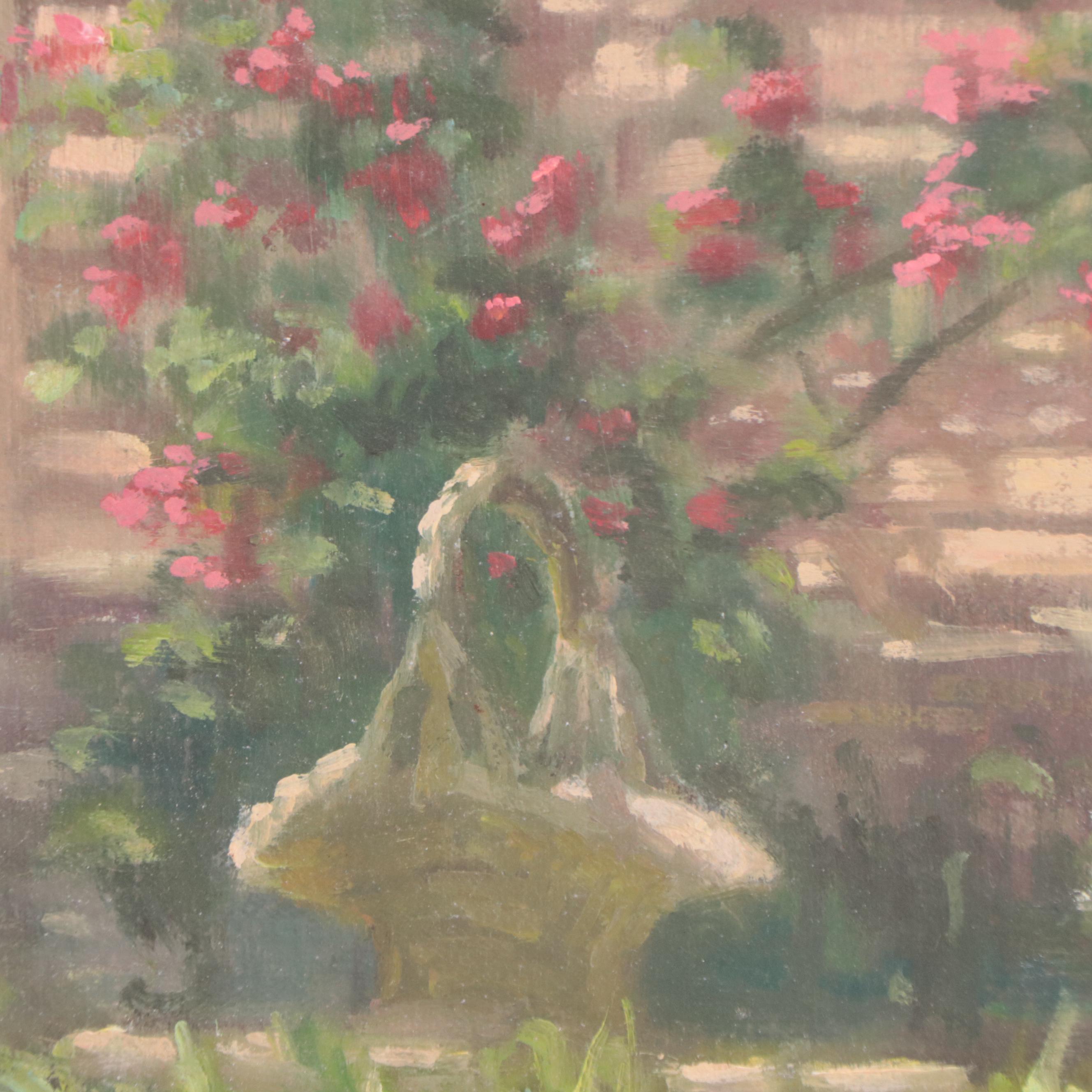 Stevenson Garden Scene Oil Painting
