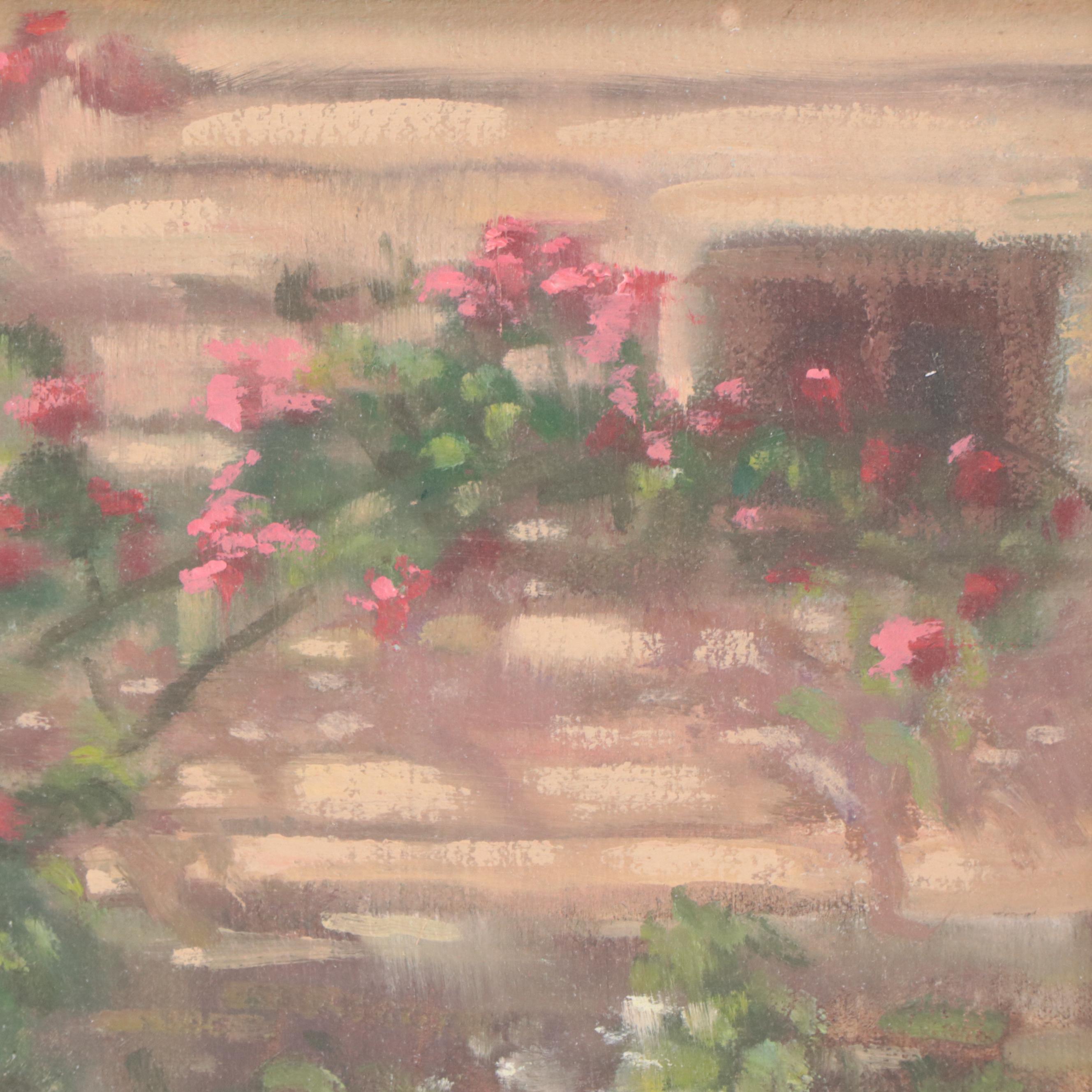Stevenson Garden Scene Oil Painting
