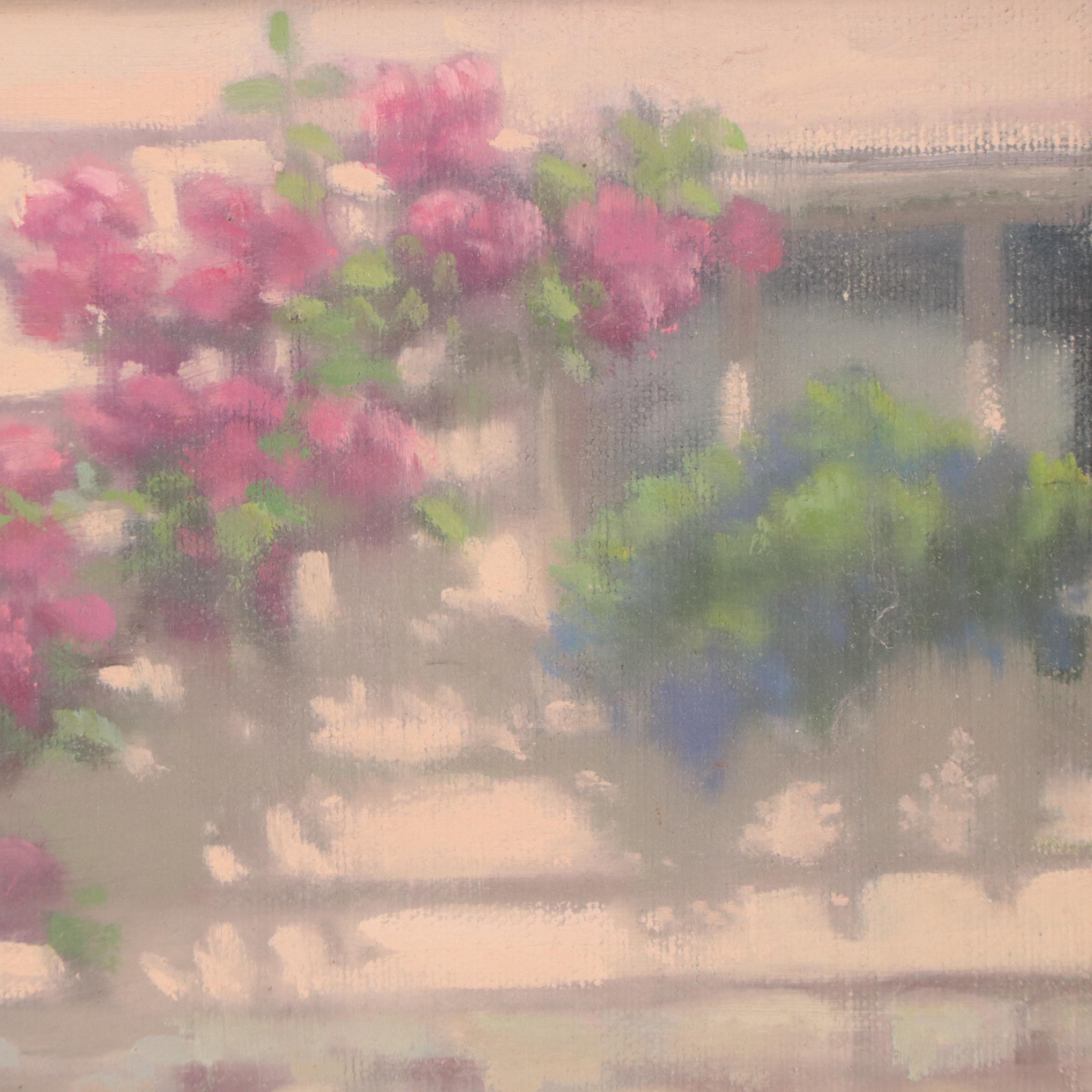 Stevenson Garden Scene Oil Painting