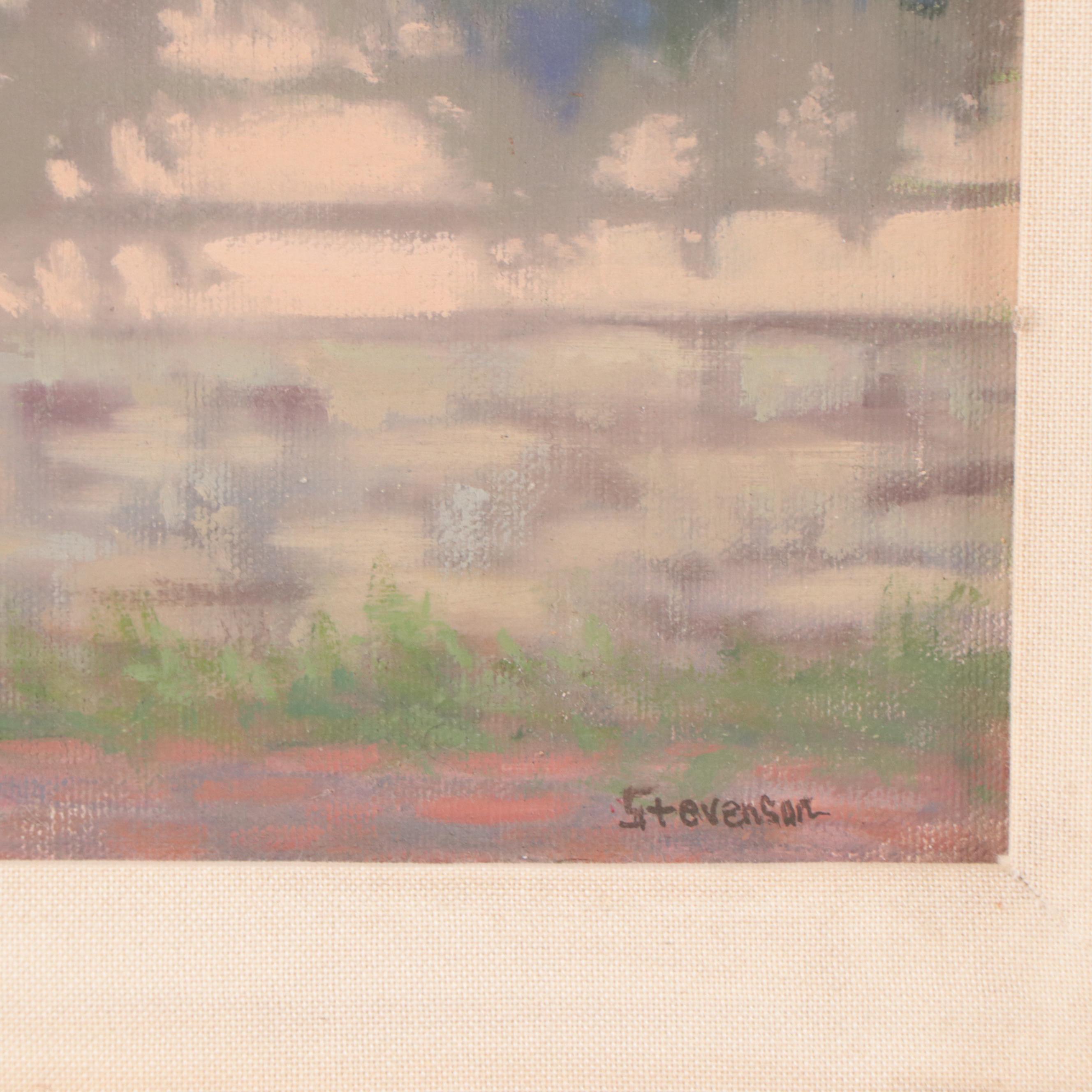 Stevenson Garden Scene Oil Painting