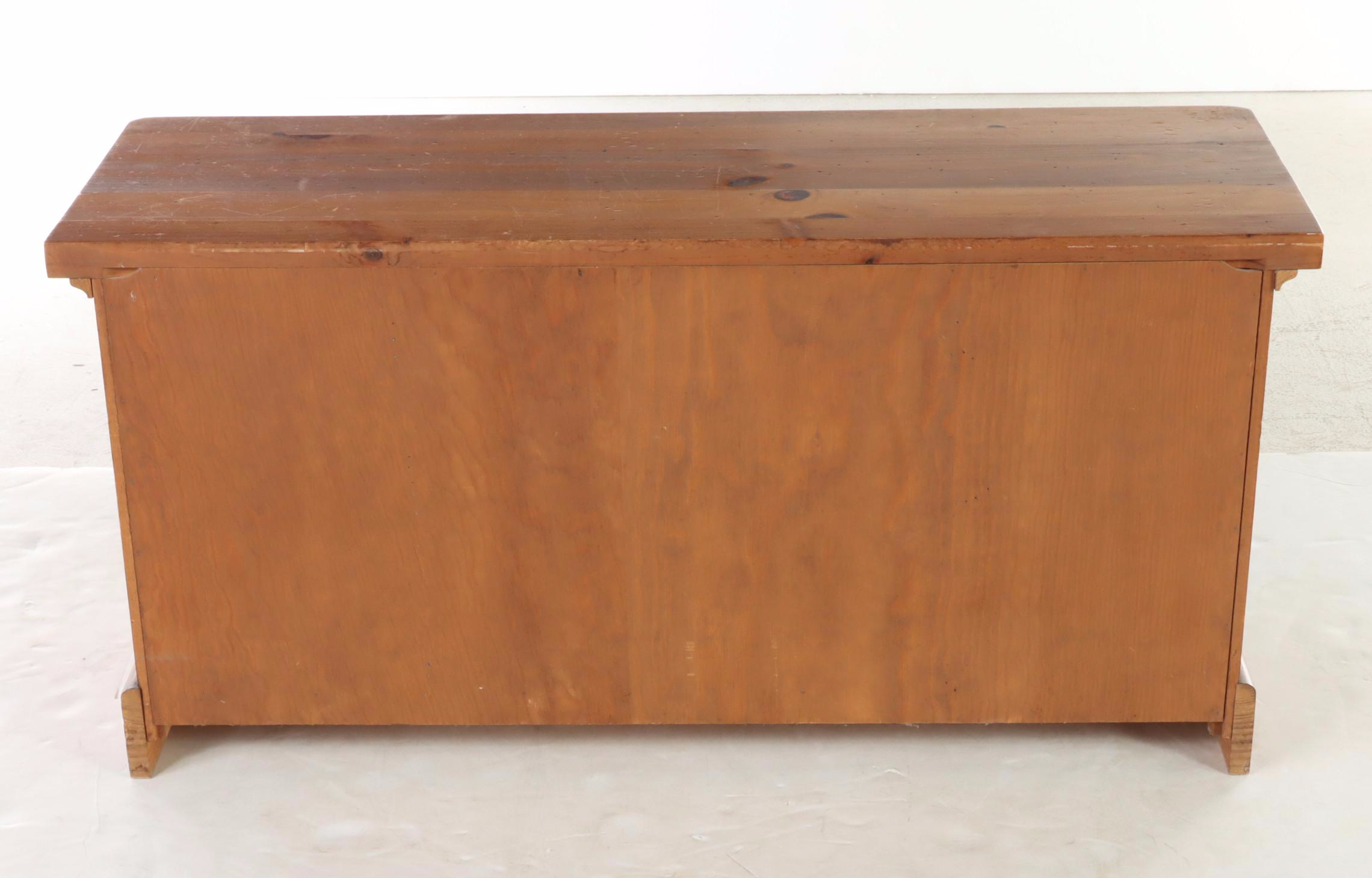 American Primitive Style Pine Four-Drawer "Apothecary" Chest, Late 20th Century