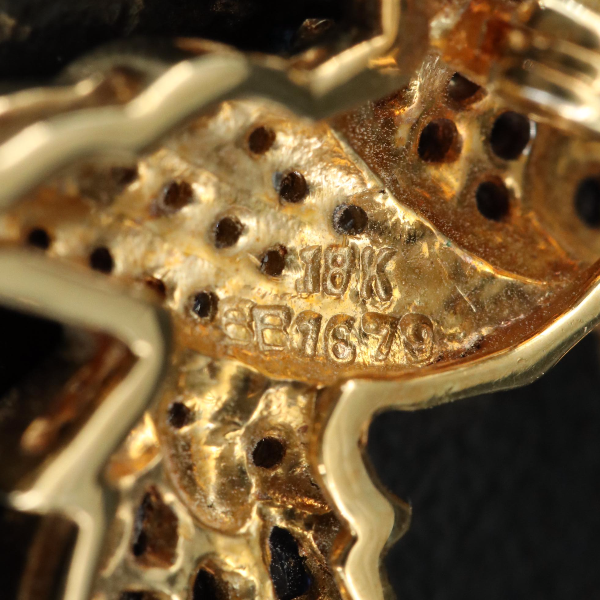 18K Sapphire and Diamond Bird of Paradise Brooch