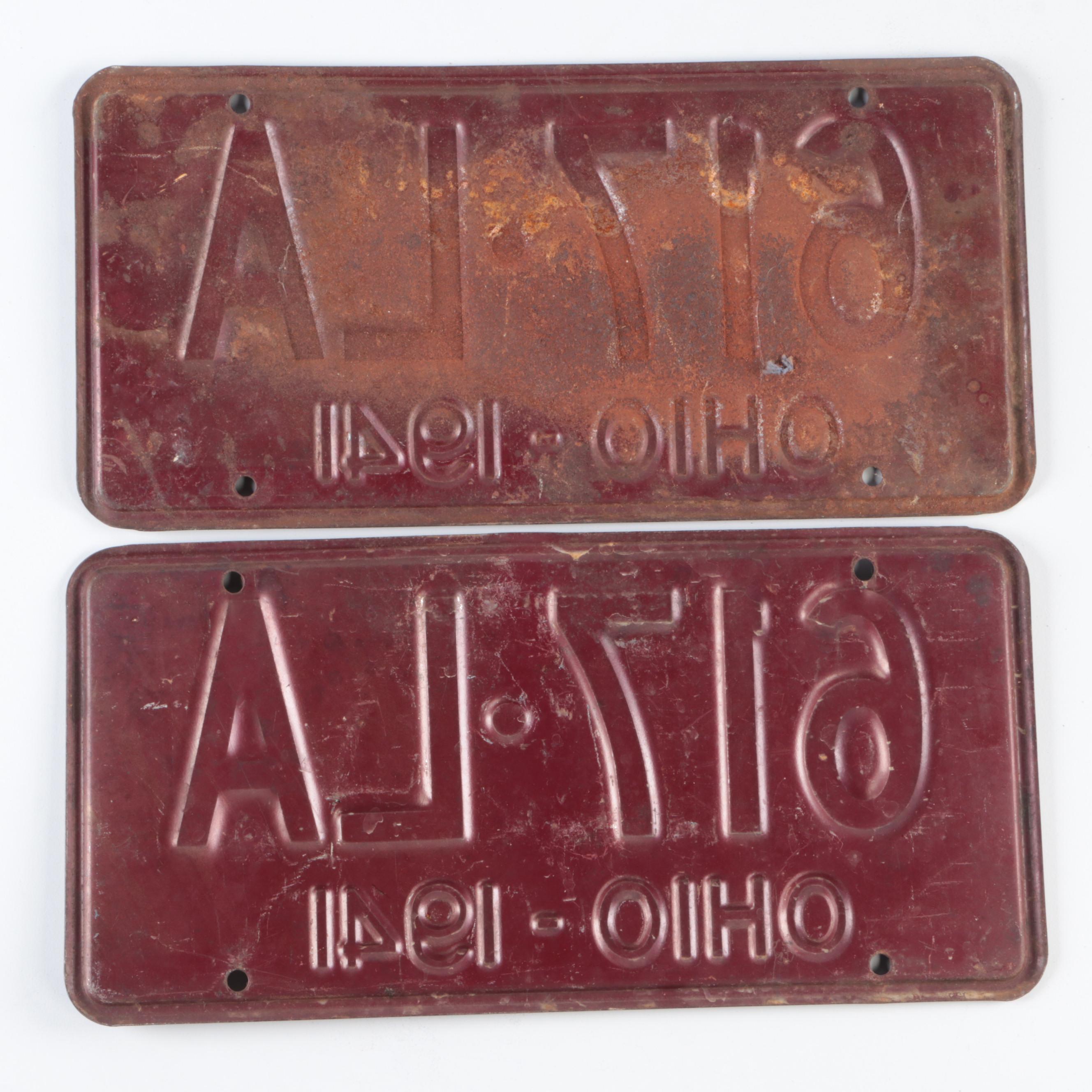 Ohio License Plates, 1939–1941