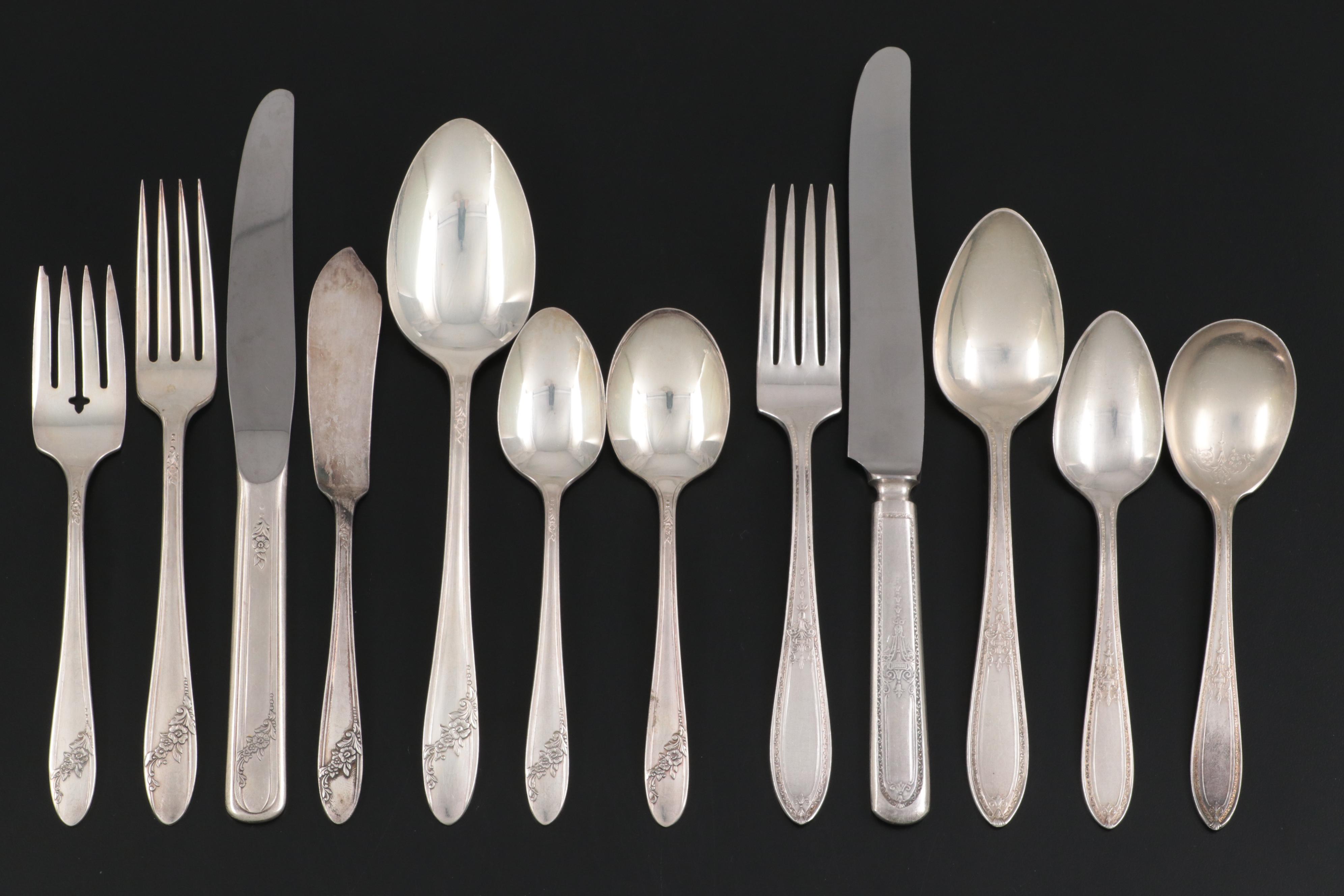 Wm. Rogers & Son "Debutante" and More Silver Plate Flatware and Utensils