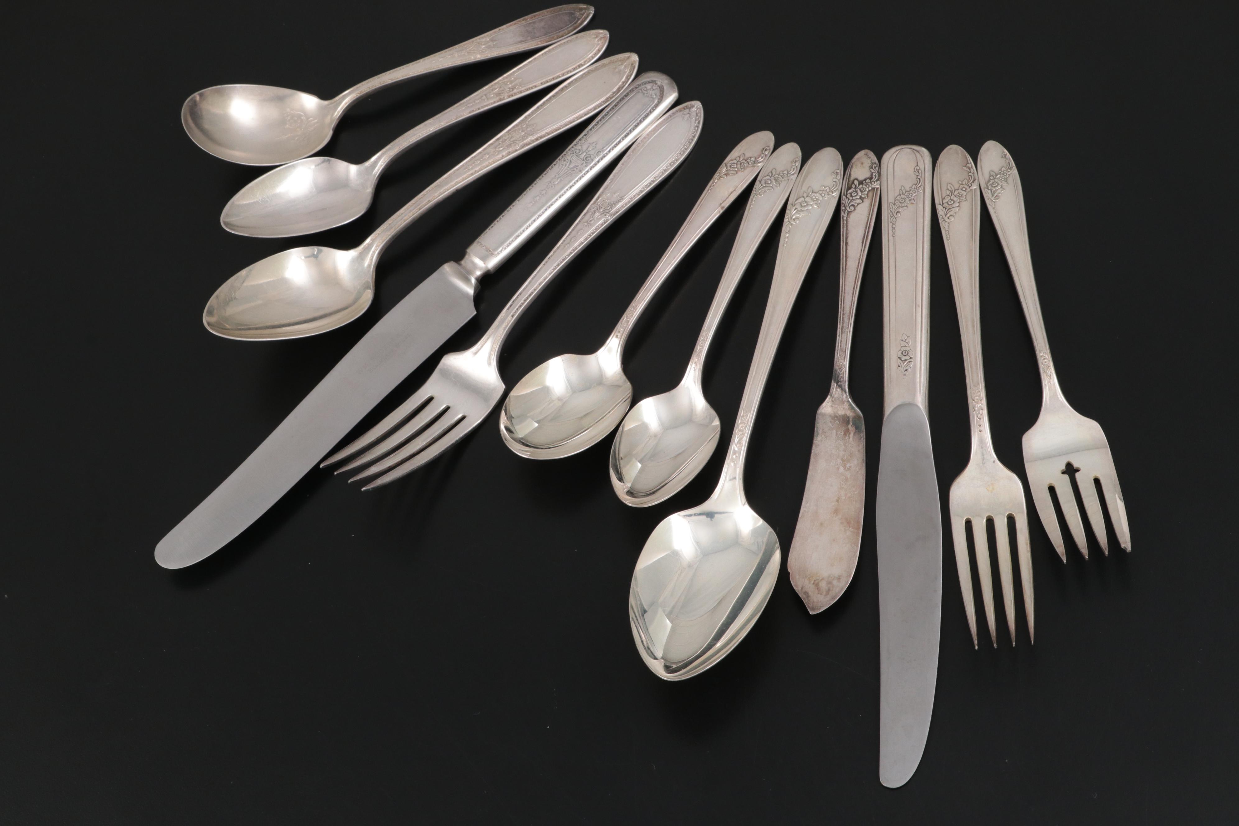 Wm. Rogers & Son "Debutante" and More Silver Plate Flatware and Utensils