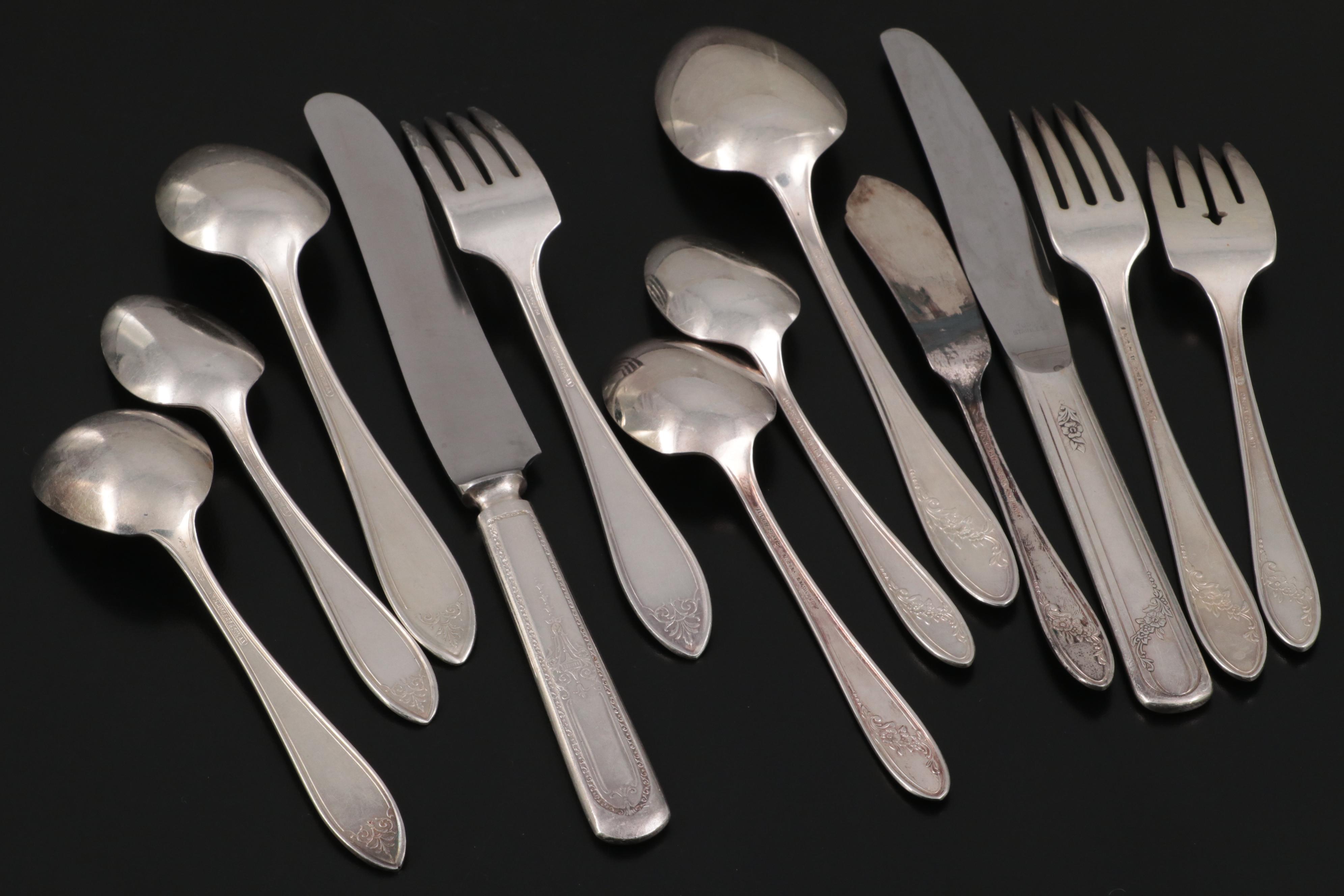 Wm. Rogers & Son "Debutante" and More Silver Plate Flatware and Utensils