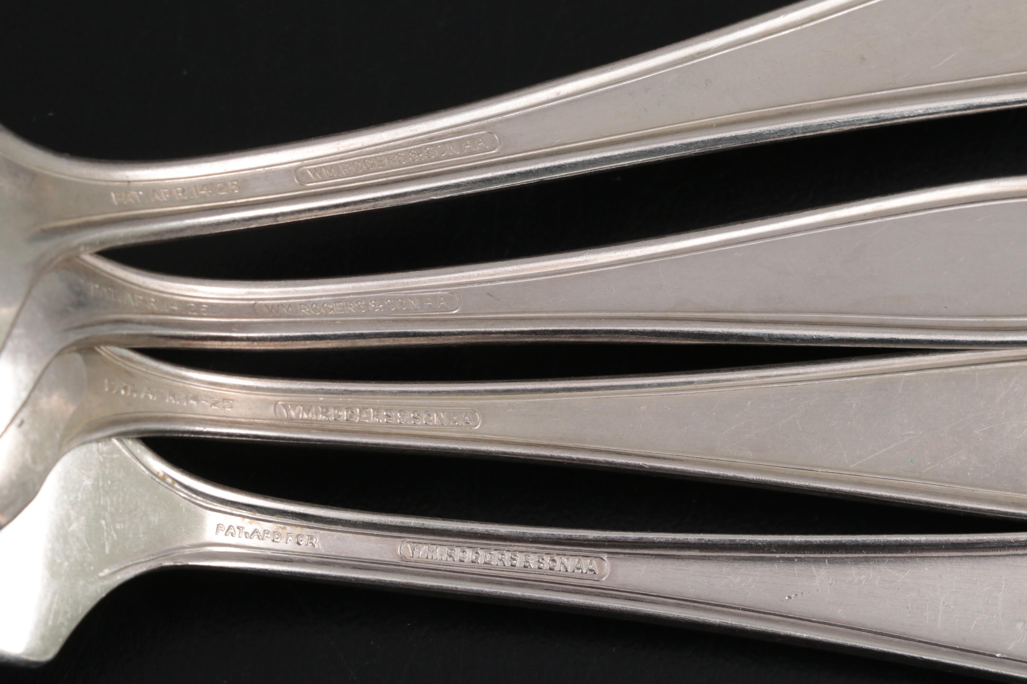 Wm. Rogers & Son "Debutante" and More Silver Plate Flatware and Utensils