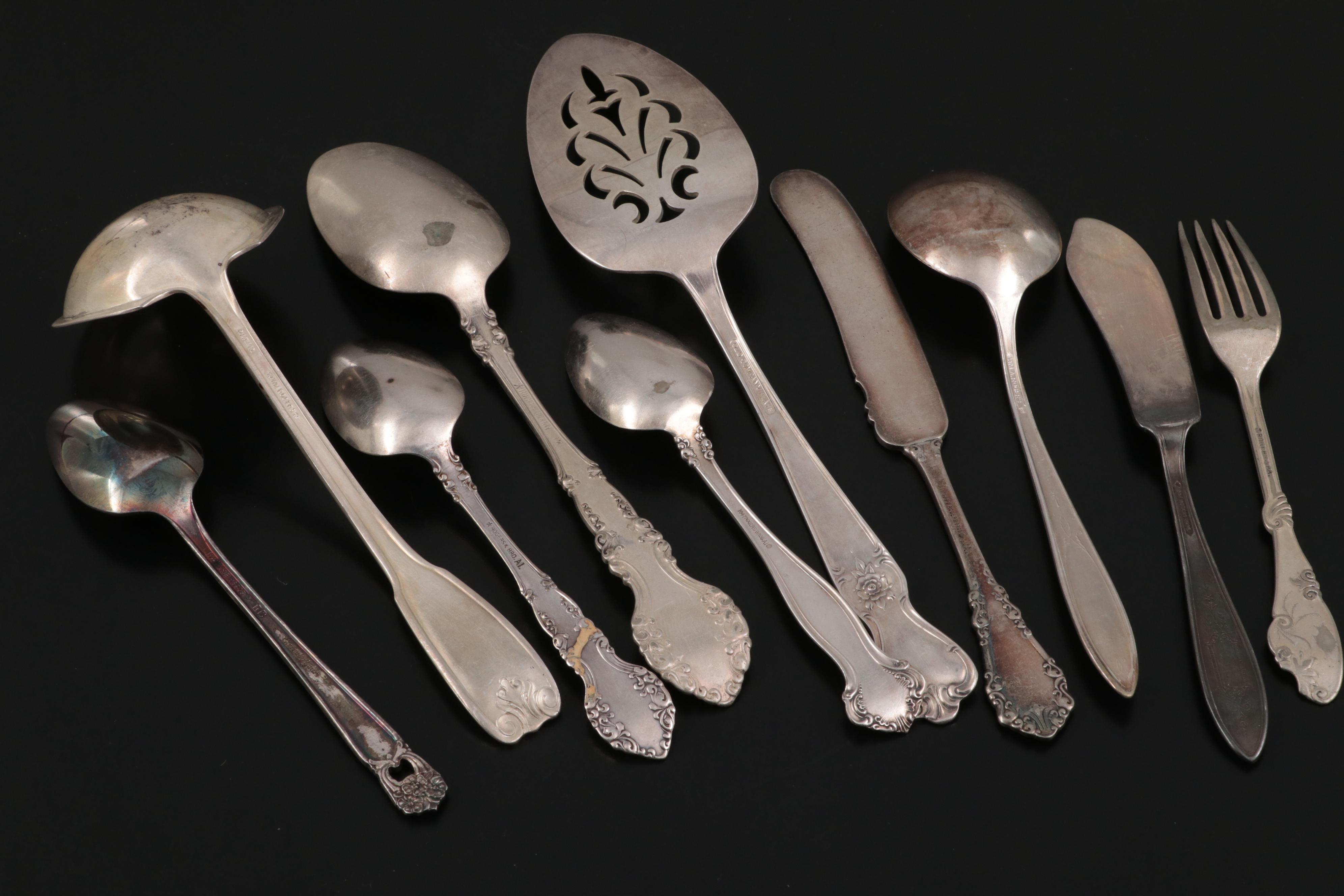 Wm. Rogers & Son "Debutante" and More Silver Plate Flatware and Utensils