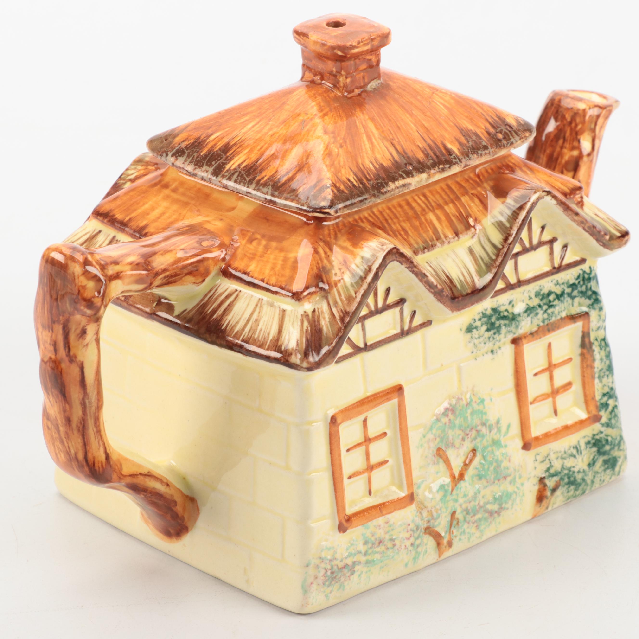 Royal Doulton "Bunnkins" Plate and Mug with Cottage Teapot and Egg Cups