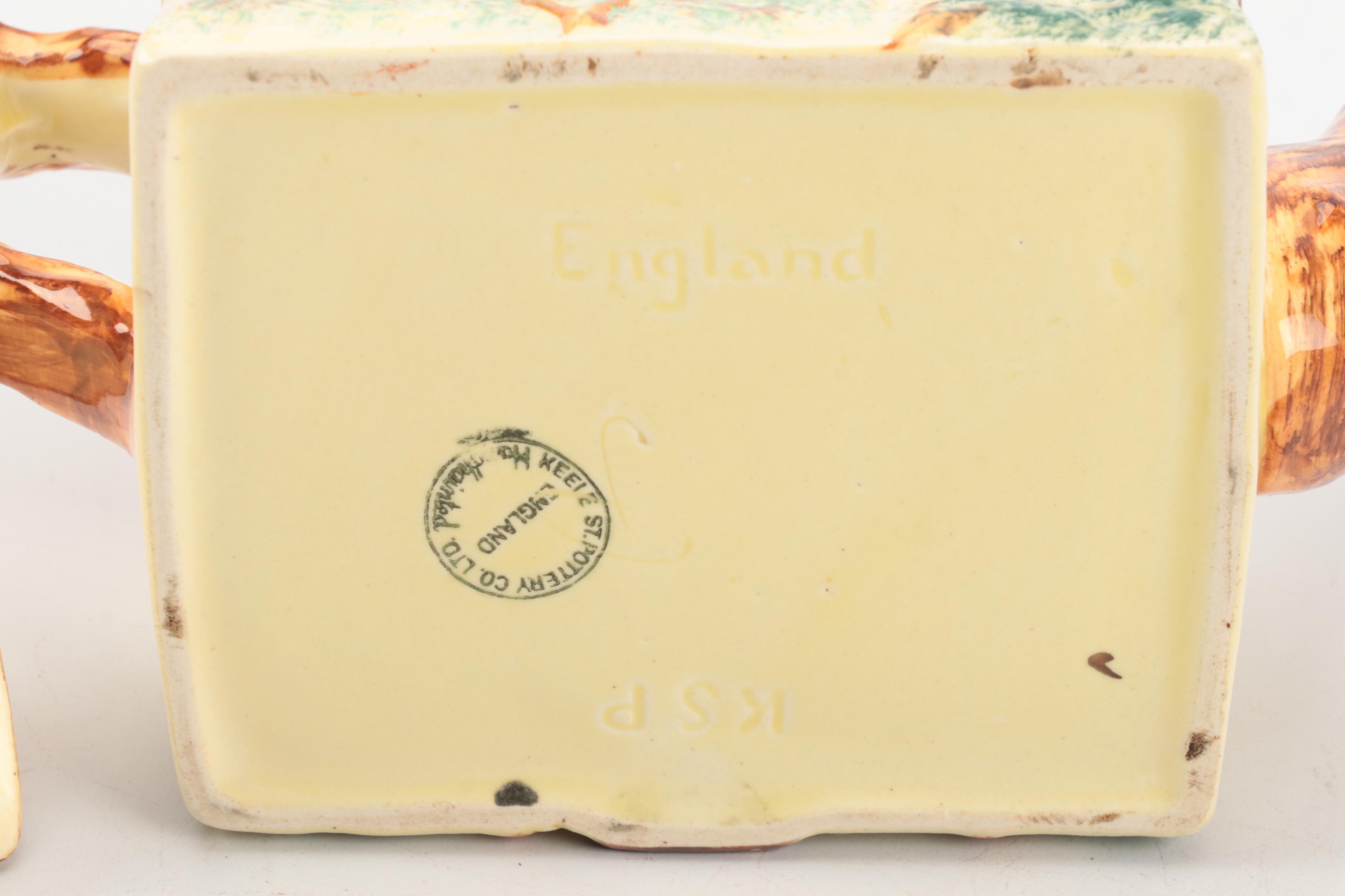 Royal Doulton "Bunnkins" Plate and Mug with Cottage Teapot and Egg Cups