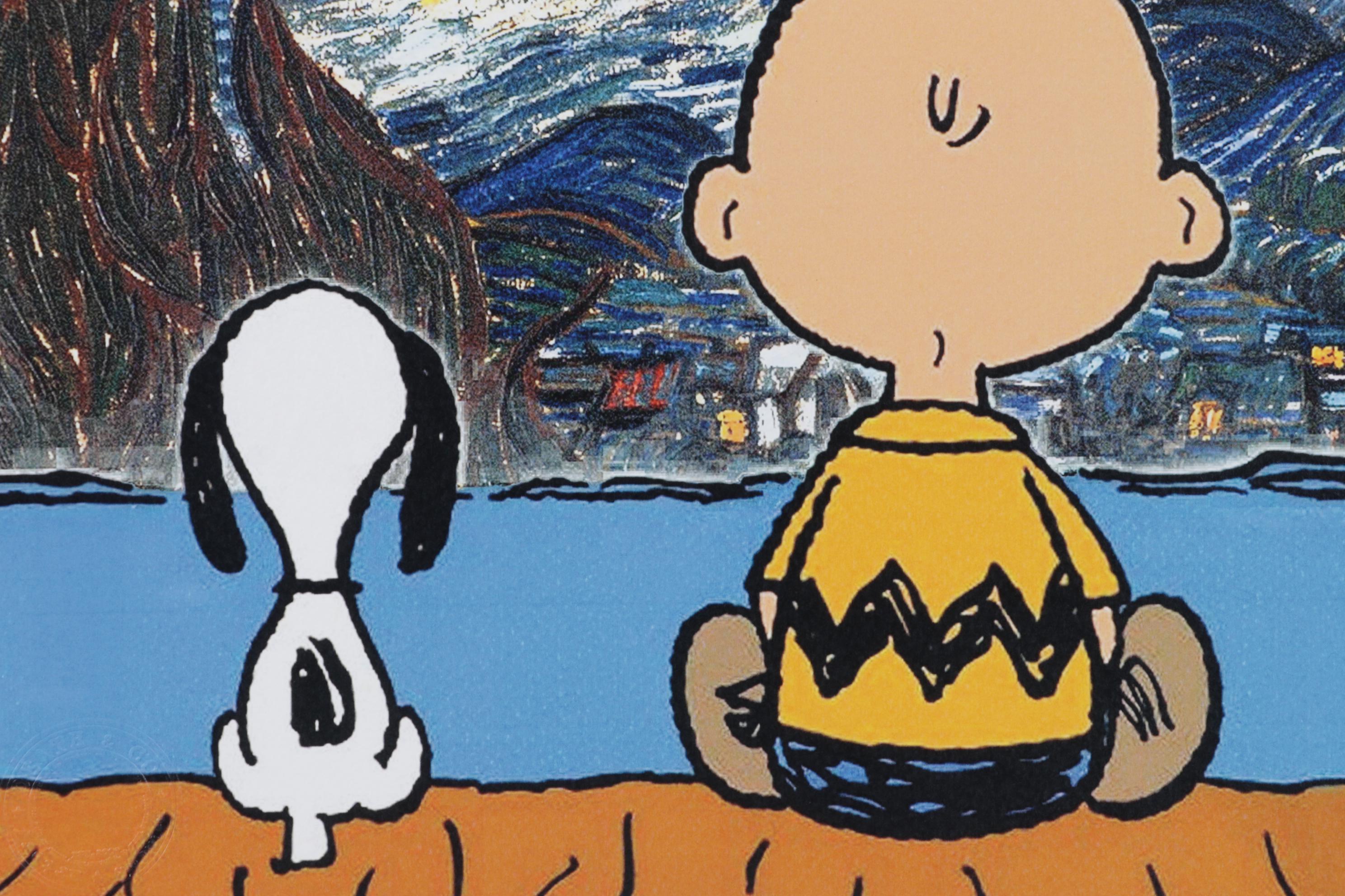 Death NYC Digital Pop Art Print "Snoopy and Charlie Brown / Starry Night"