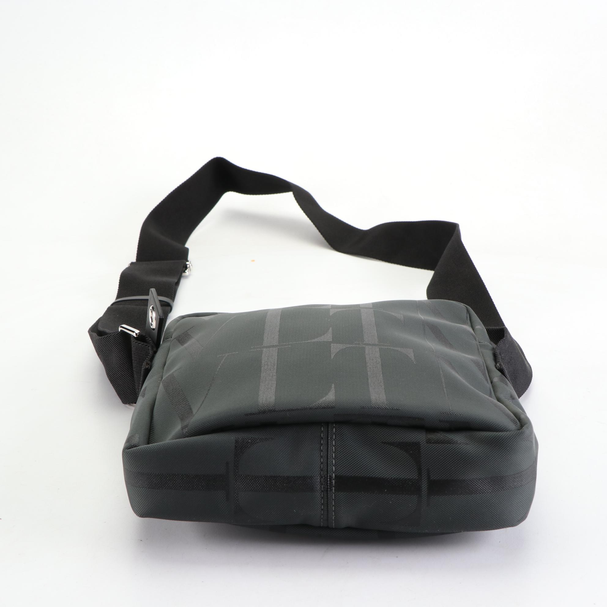 Valentino Garavani Logo Letter Crossbody Bag in Nylon Canvas