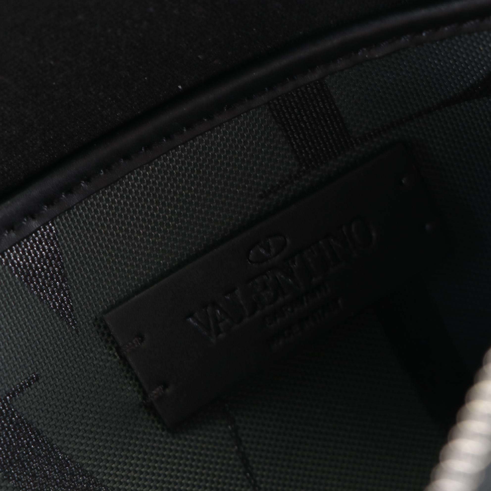 Valentino Garavani Logo Letter Crossbody Bag in Nylon Canvas