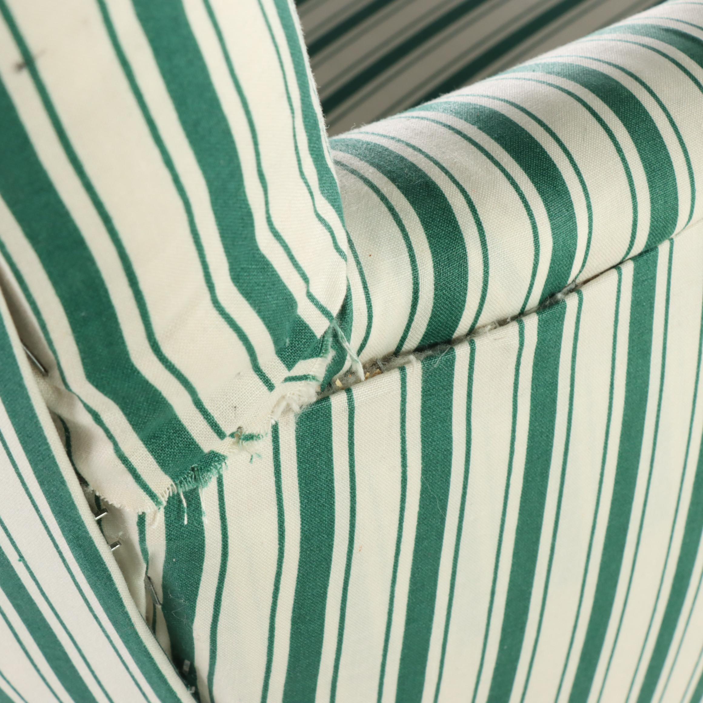 Federal Style Custom-Upholstered Armchair, 20th Century