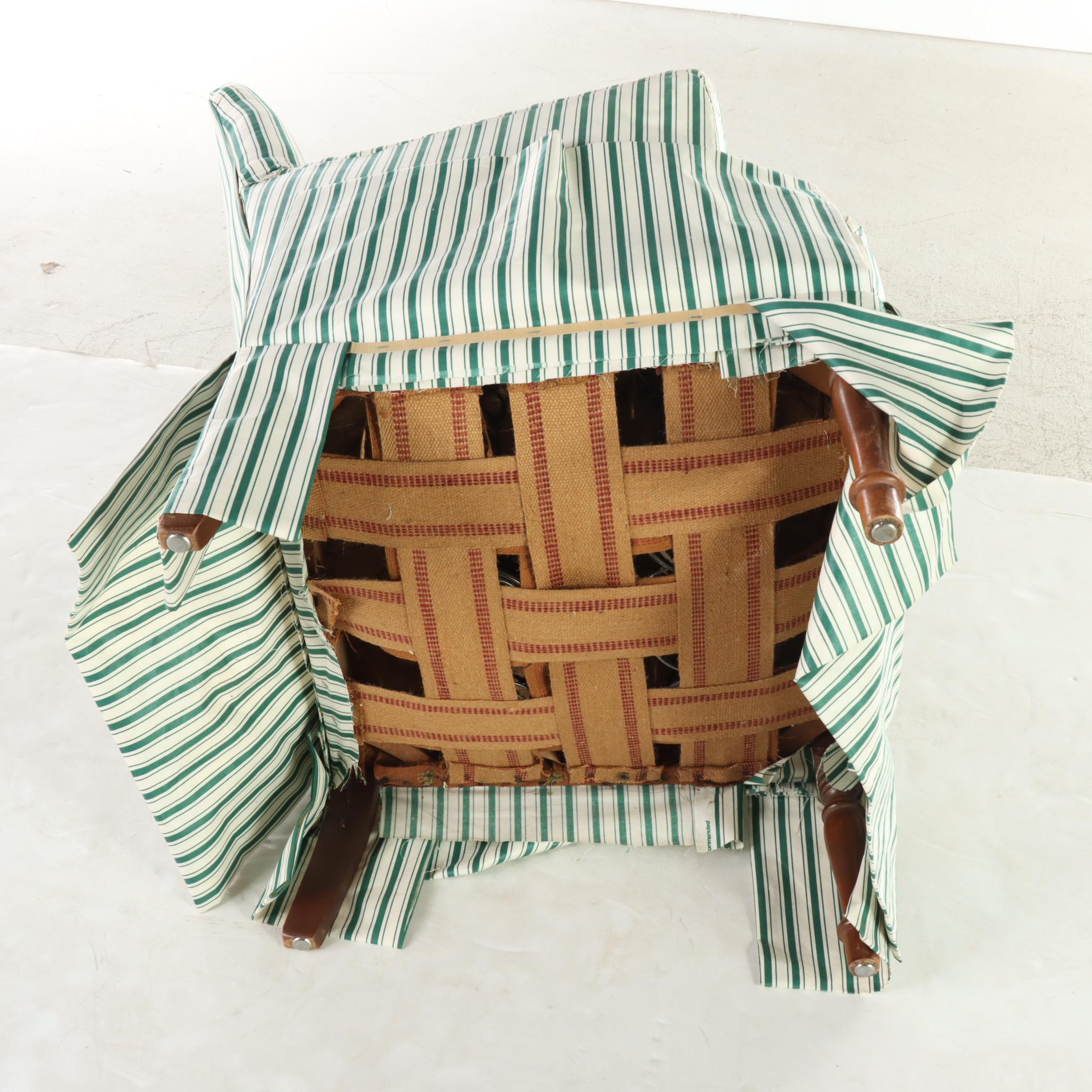 Federal Style Custom-Upholstered Armchair, 20th Century