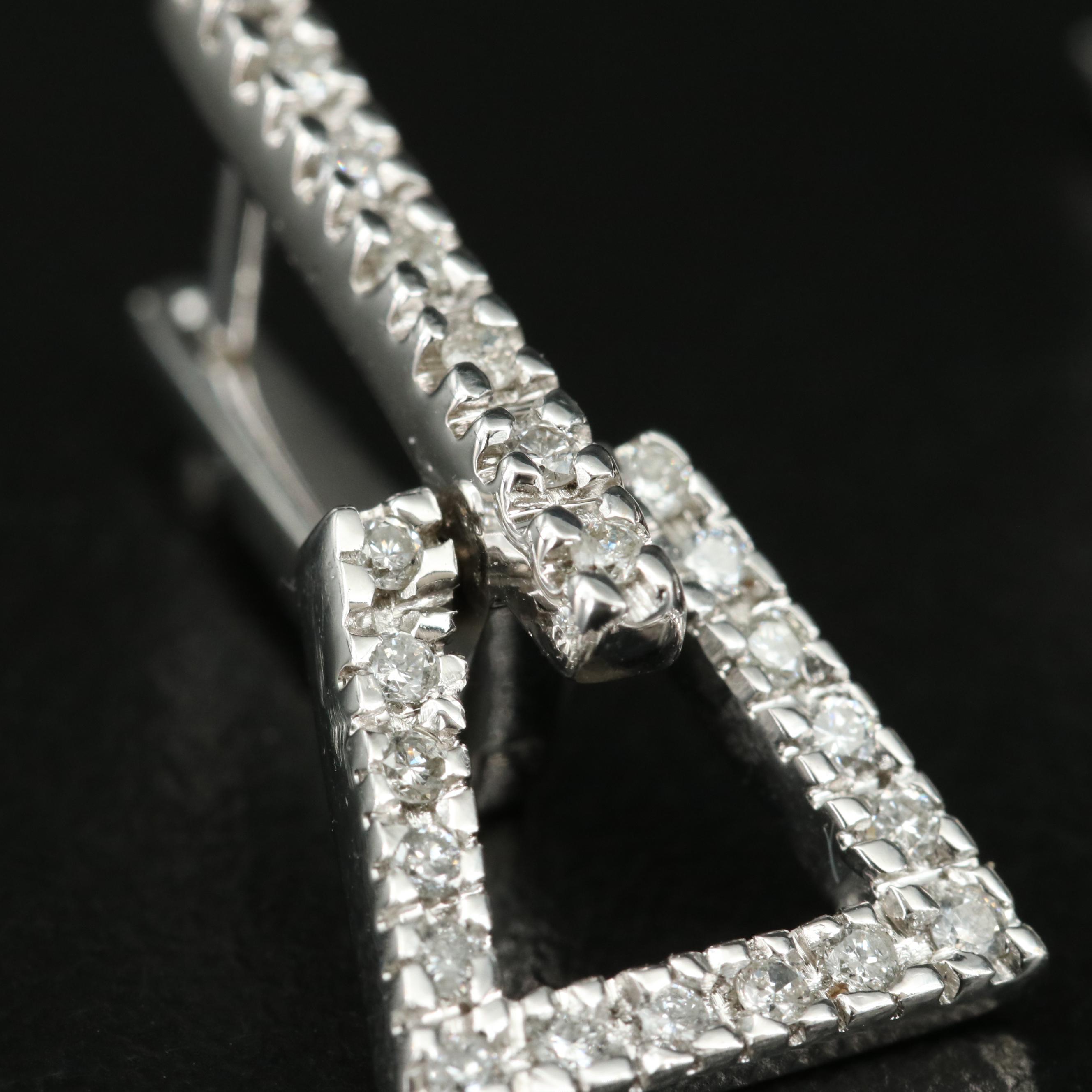 18K 0.46 CTW Diamond Door Knocker Earrings