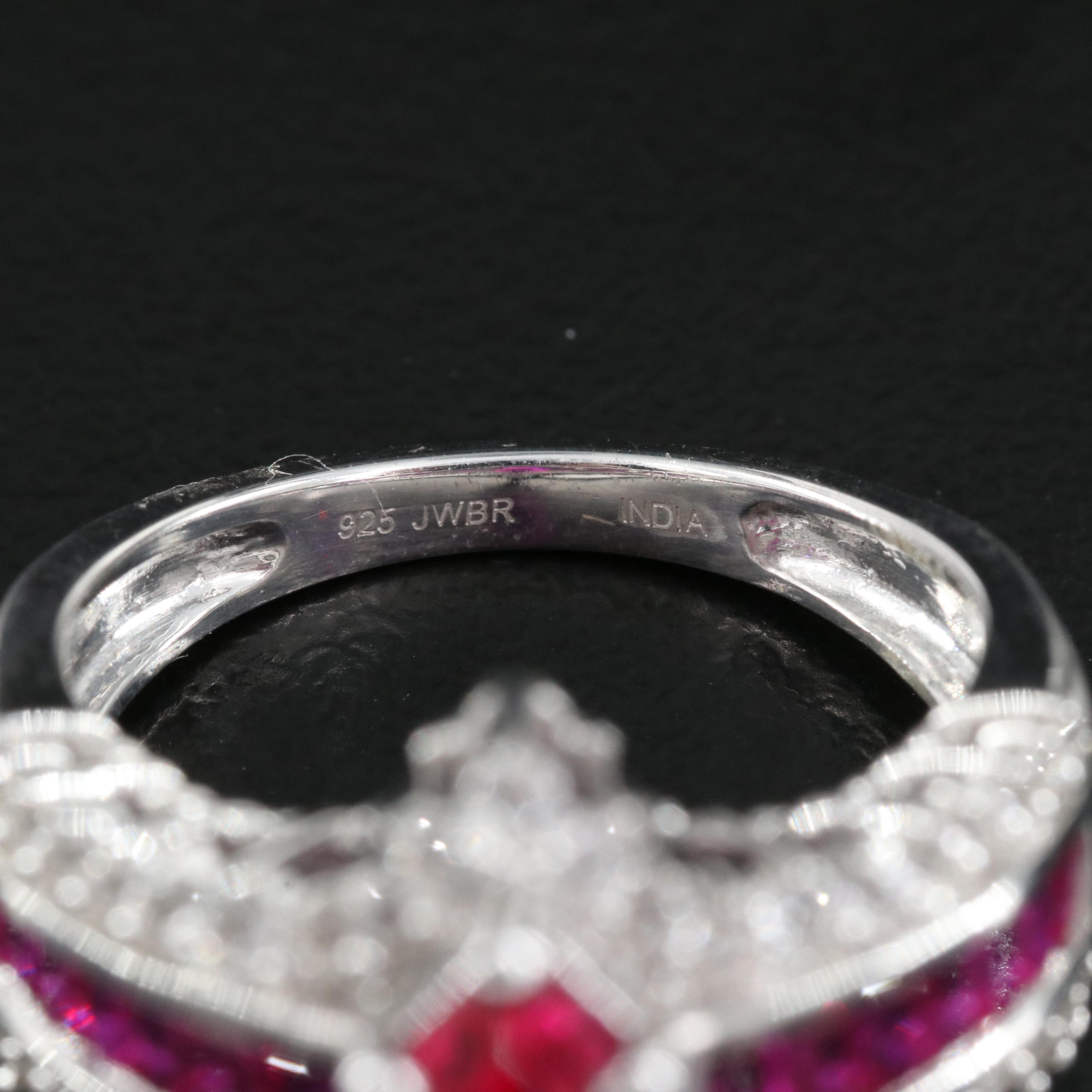Sterling Ruby and Sapphire Ring