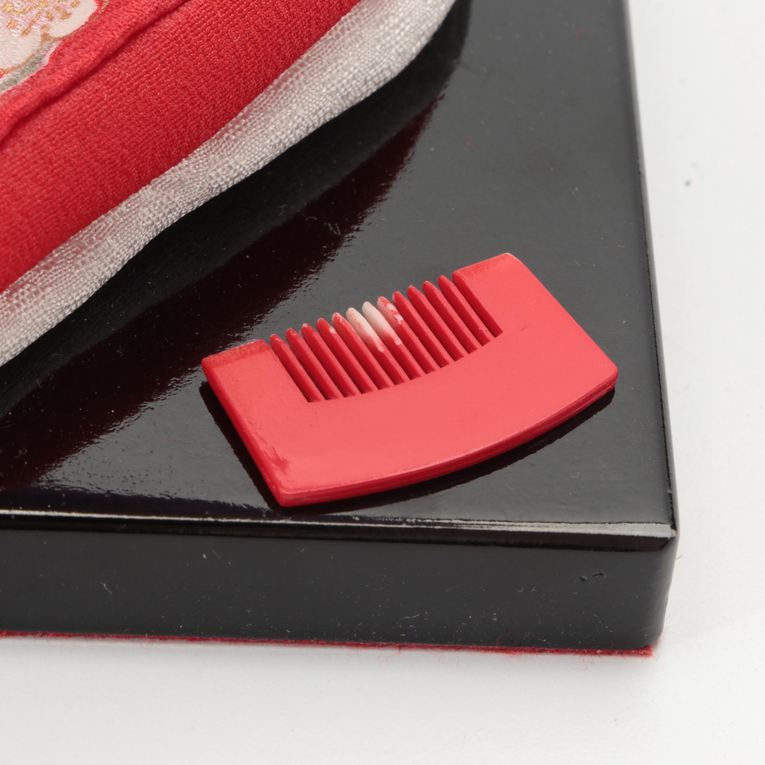 Japanese Silk and Composition Geisha Ningyo Doll