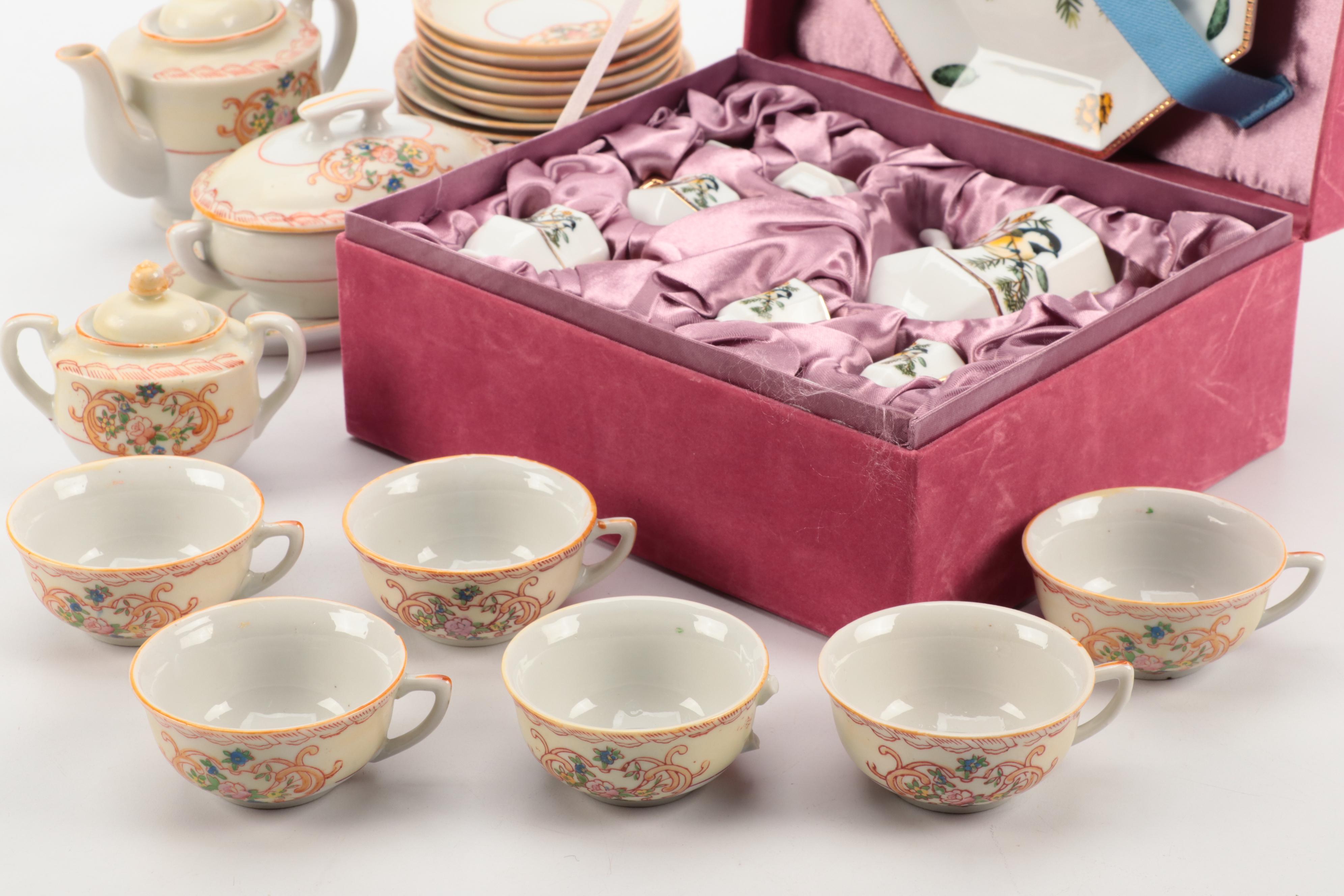 Japanese and Other Child's Tea Sets, Mid to Late 20th Century