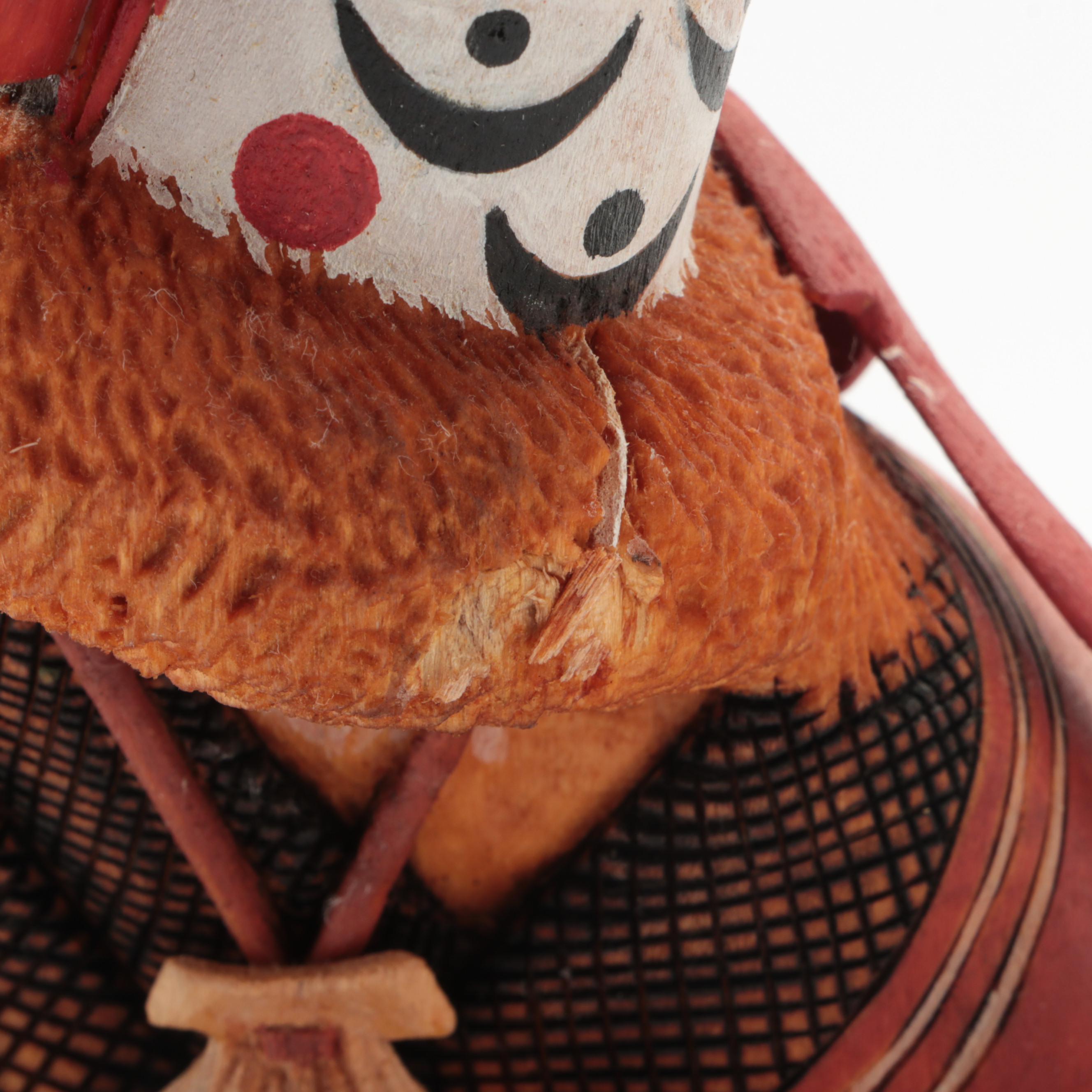 Southwest Polychrome Hand-Painted Carved Wood Hahay-i wu-uti Kachina Doll