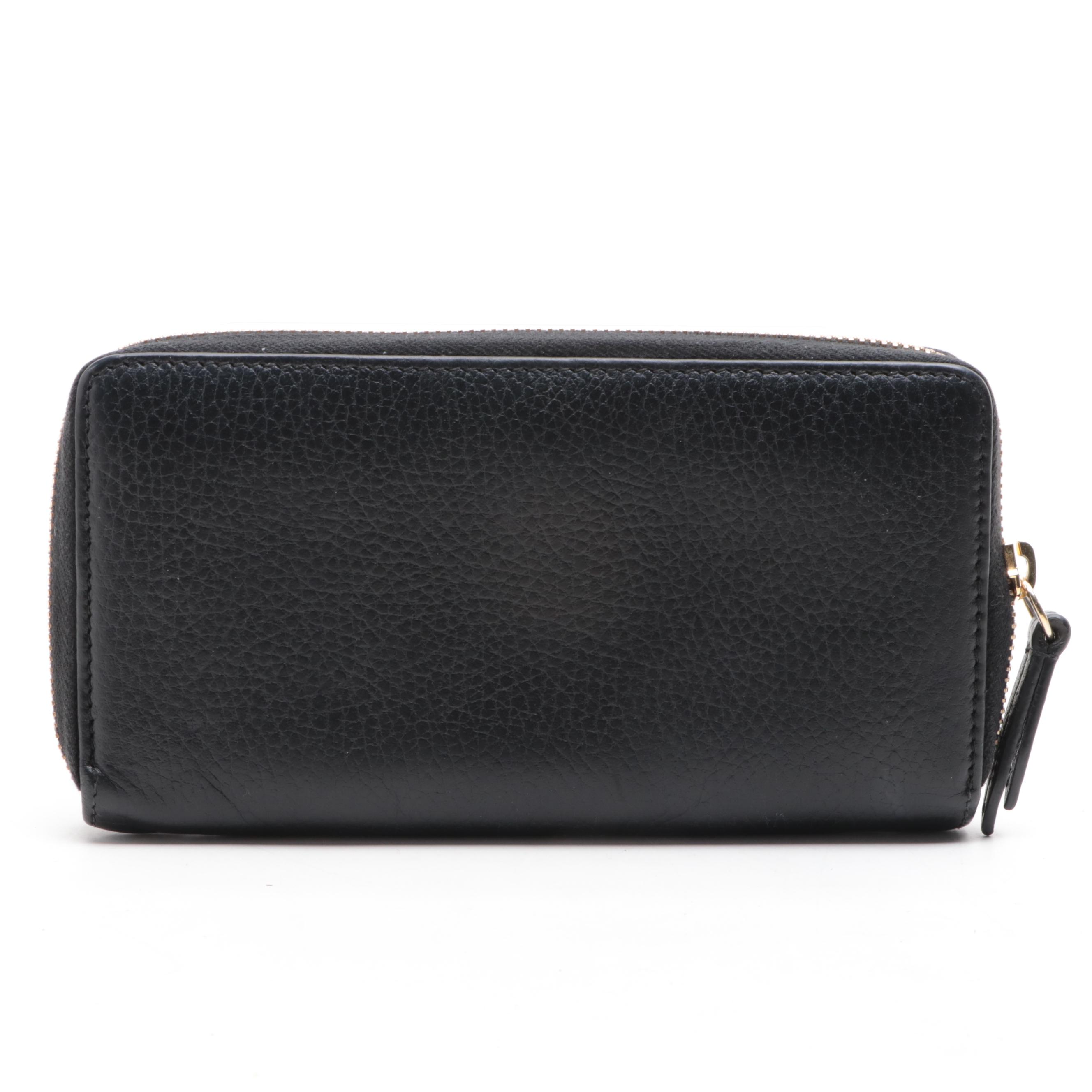 Gucci Zip-Around Wallet in Grain Leather with Box