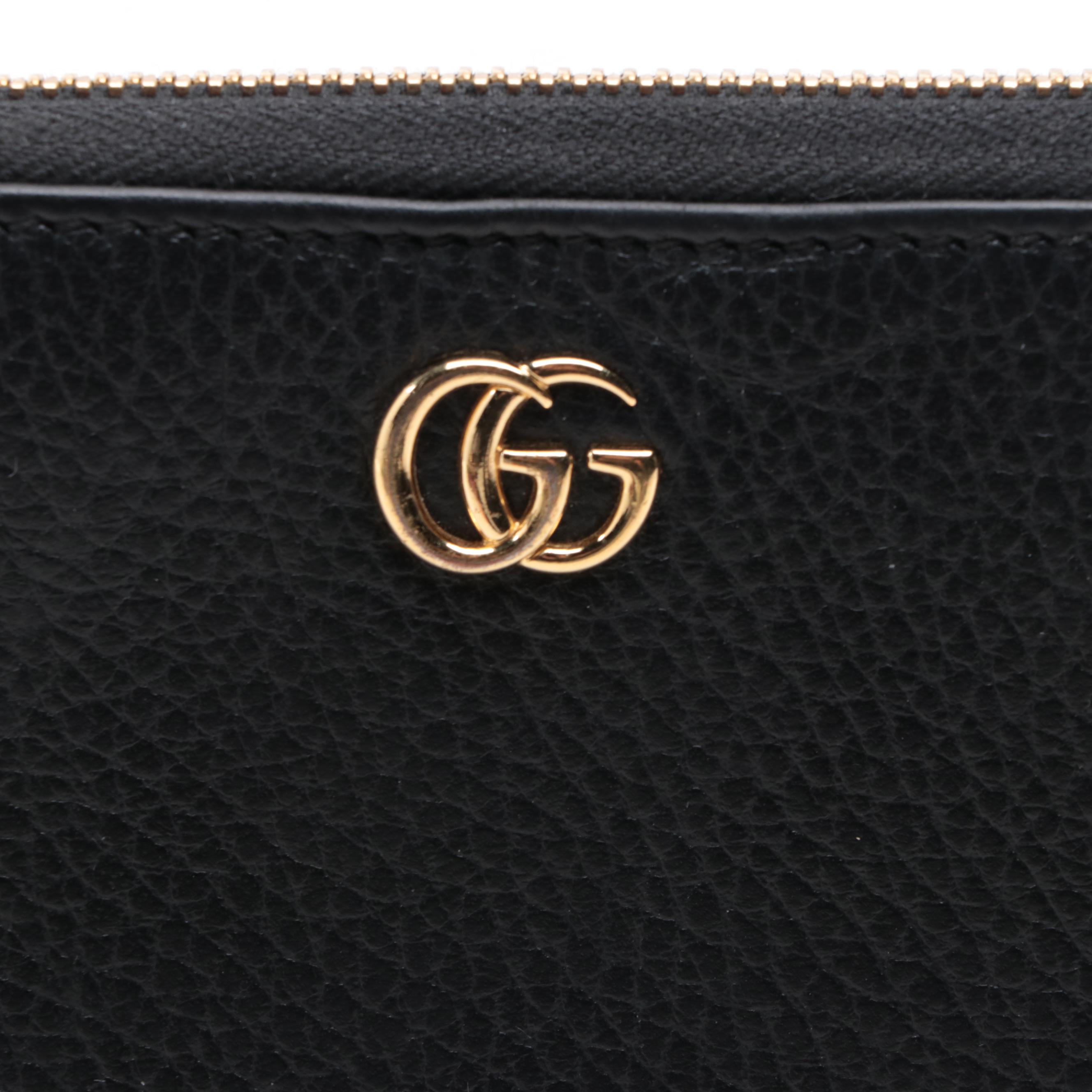 Gucci Zip-Around Wallet in Grain Leather with Box