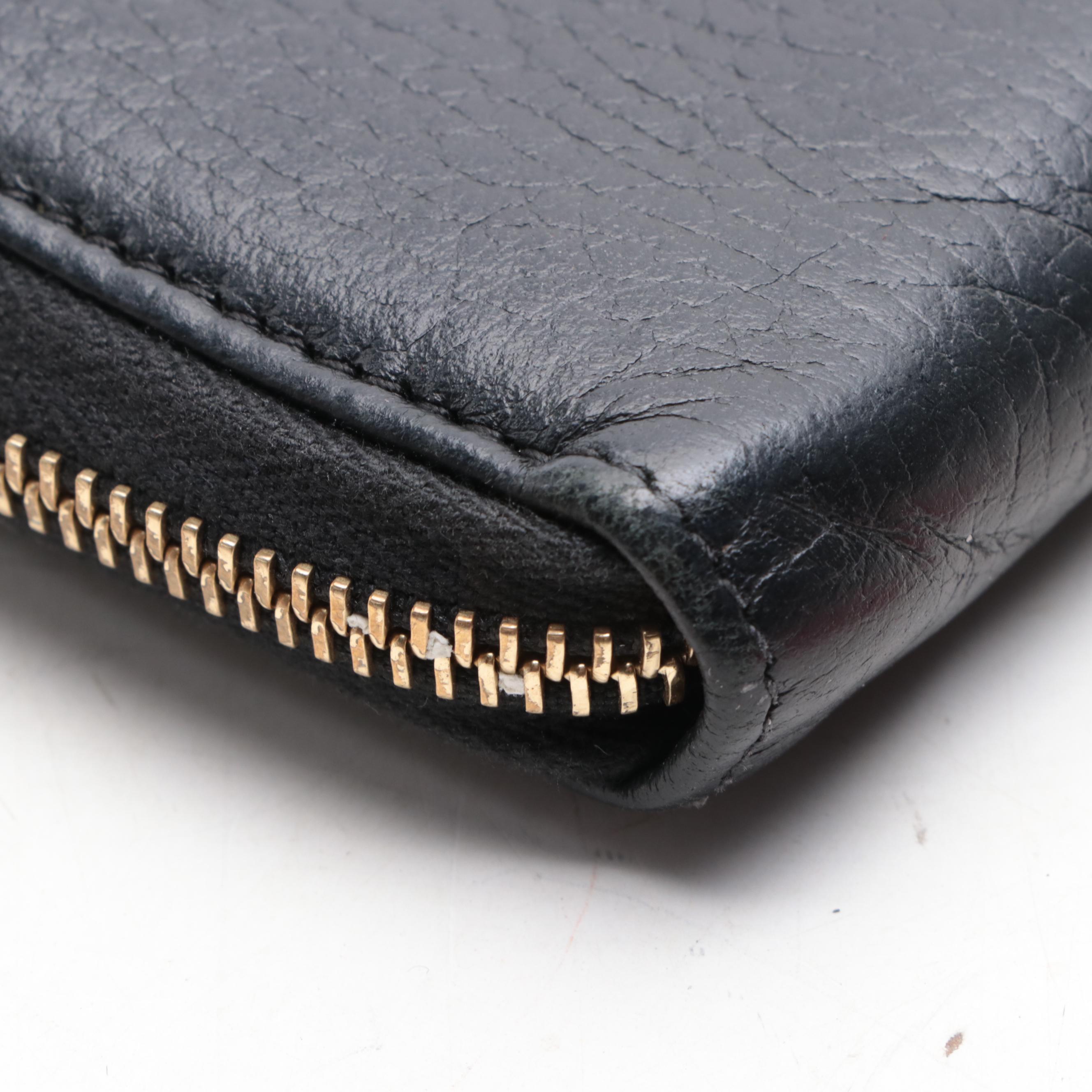 Gucci Zip-Around Wallet in Grain Leather with Box