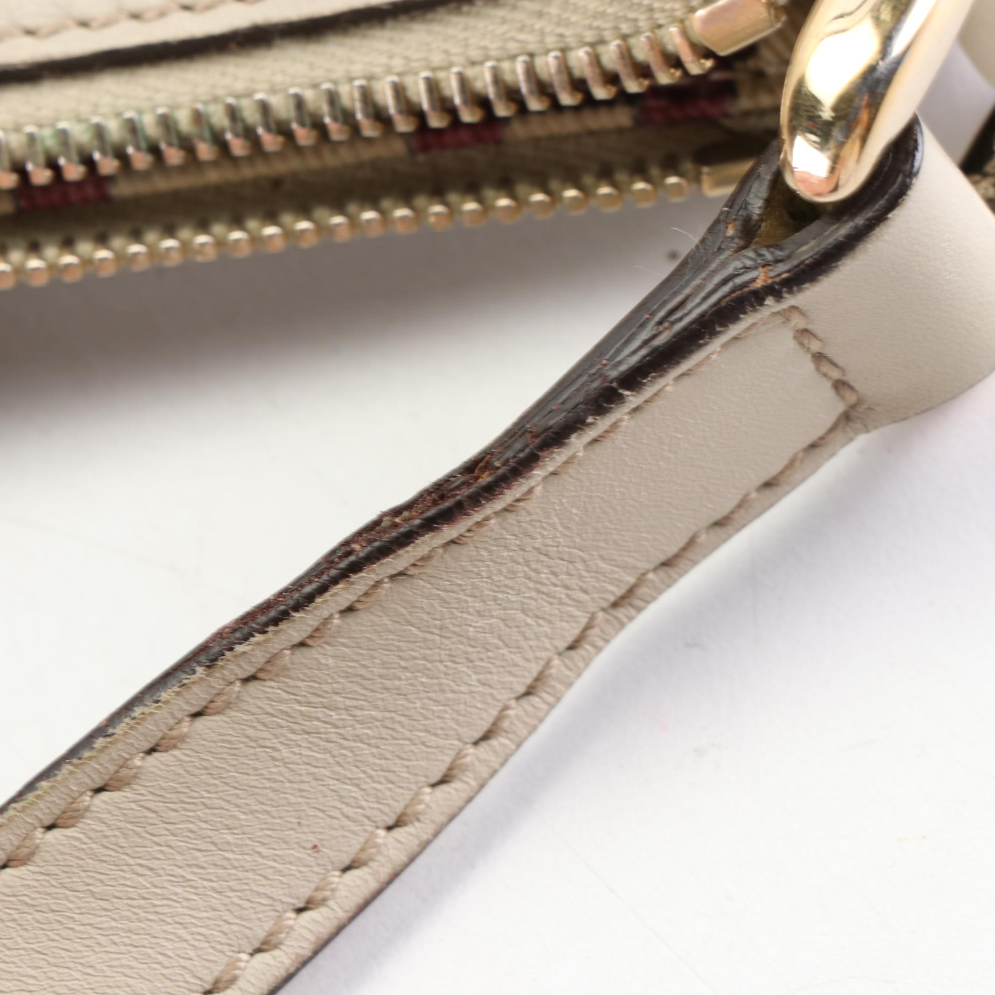 Gucci Abbey Shoulder Bag in GG Embossed and Smooth Leather