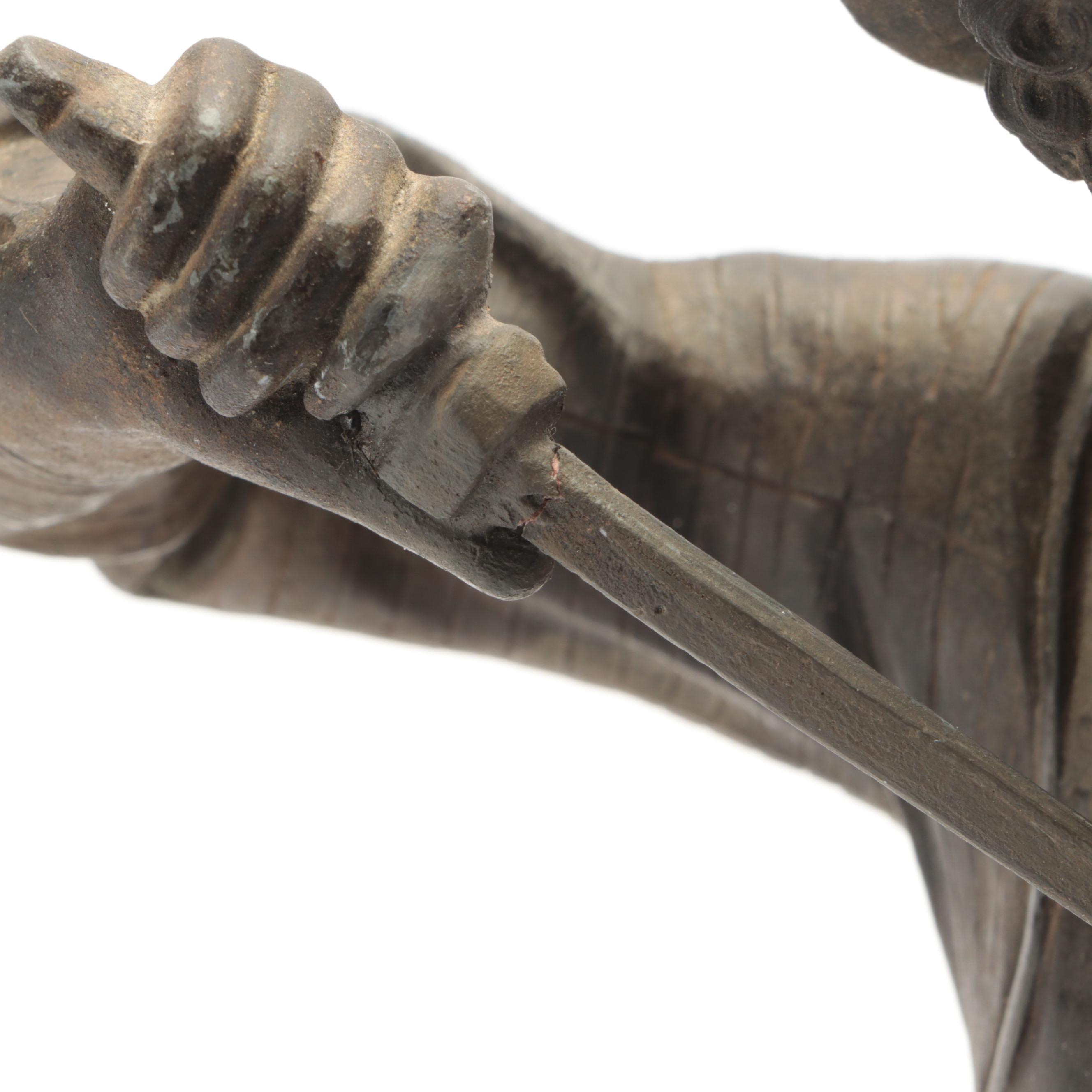 Patinated Cast Spelter Sculpture of Don Juan