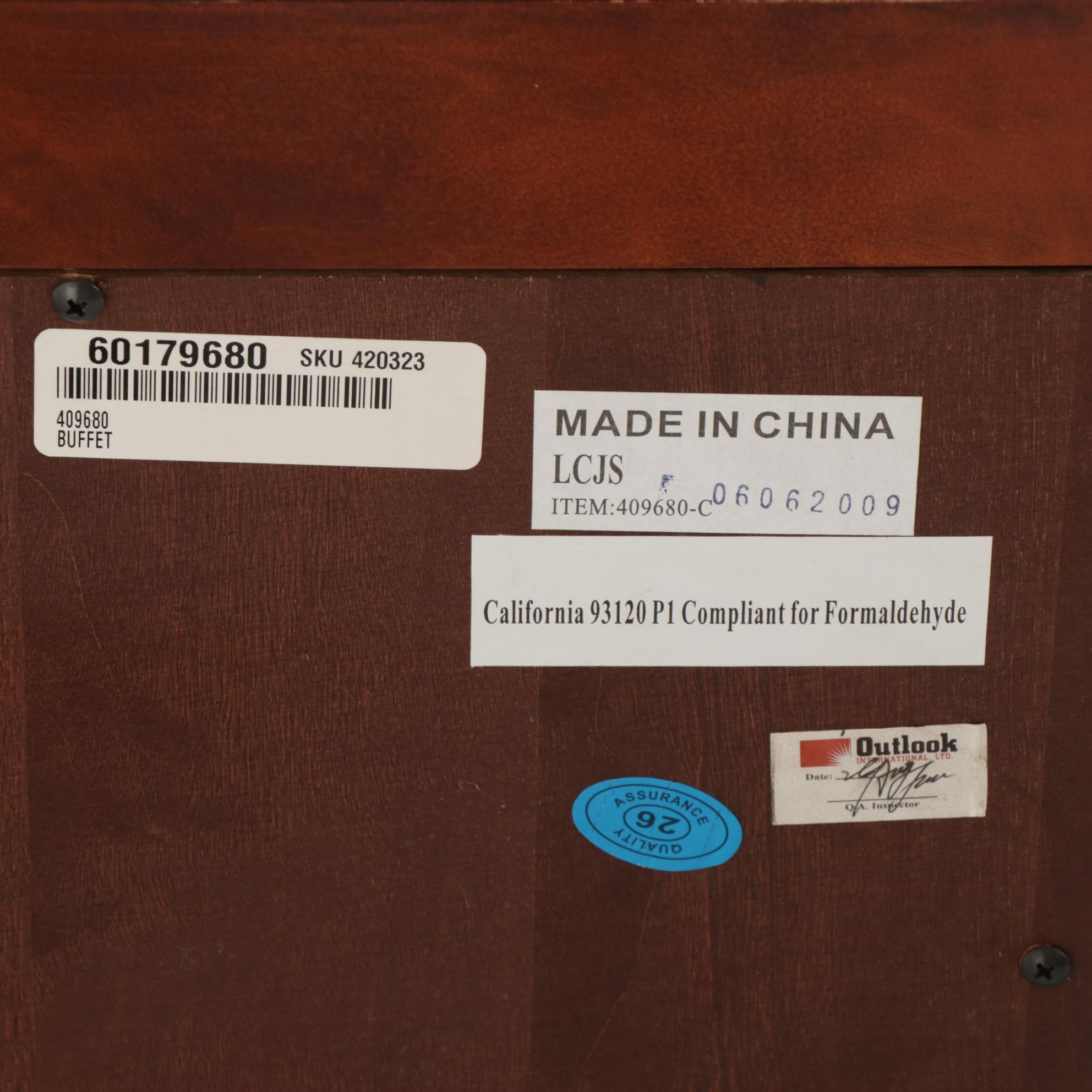 Mahogany-Finish Wood and Glass Illuminated China Cabinet